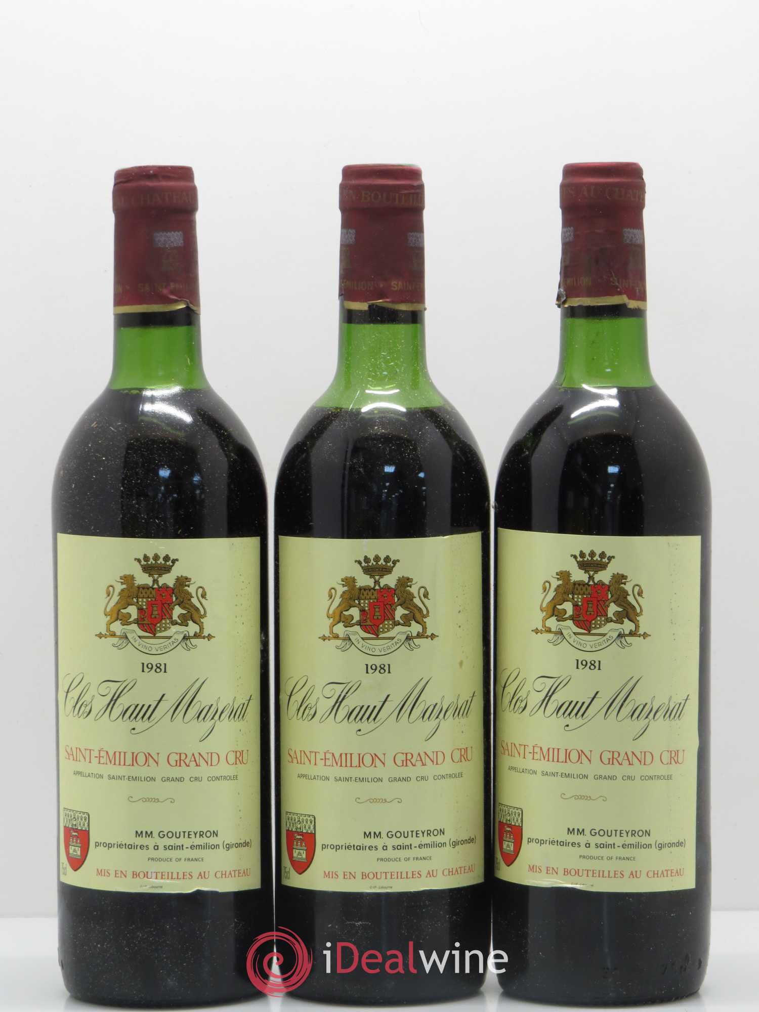 Château Haut Mazerat 1981 - Lot de 3 bouteilles - 0