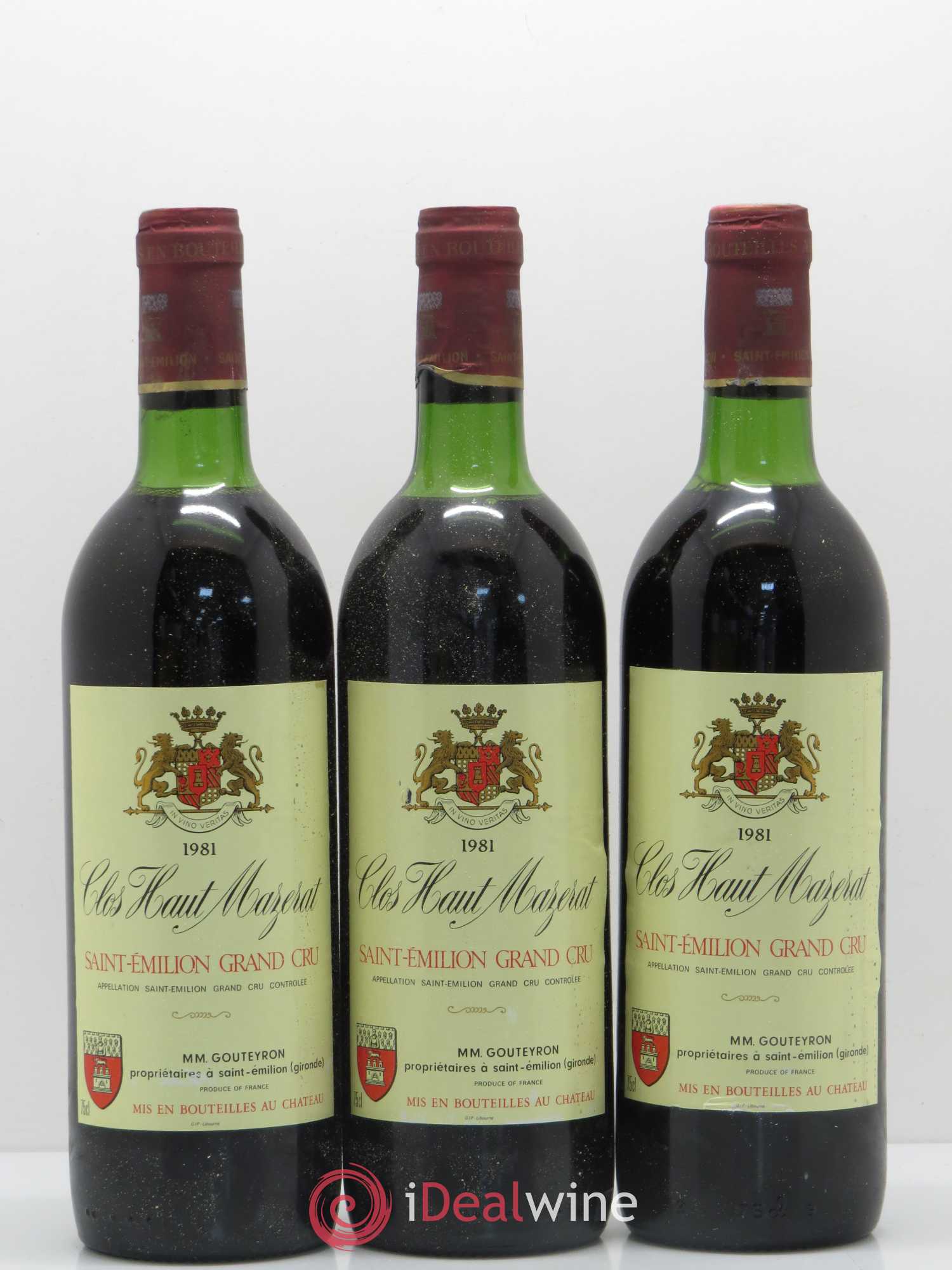 Château Haut Mazerat 1981 - Lot de 3 bouteilles - 0