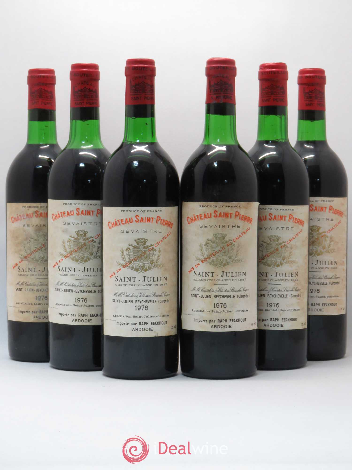 Château Saint-Pierre 4ème Grand Cru Classé 1976 - Lot de 6 bouteilles - 0