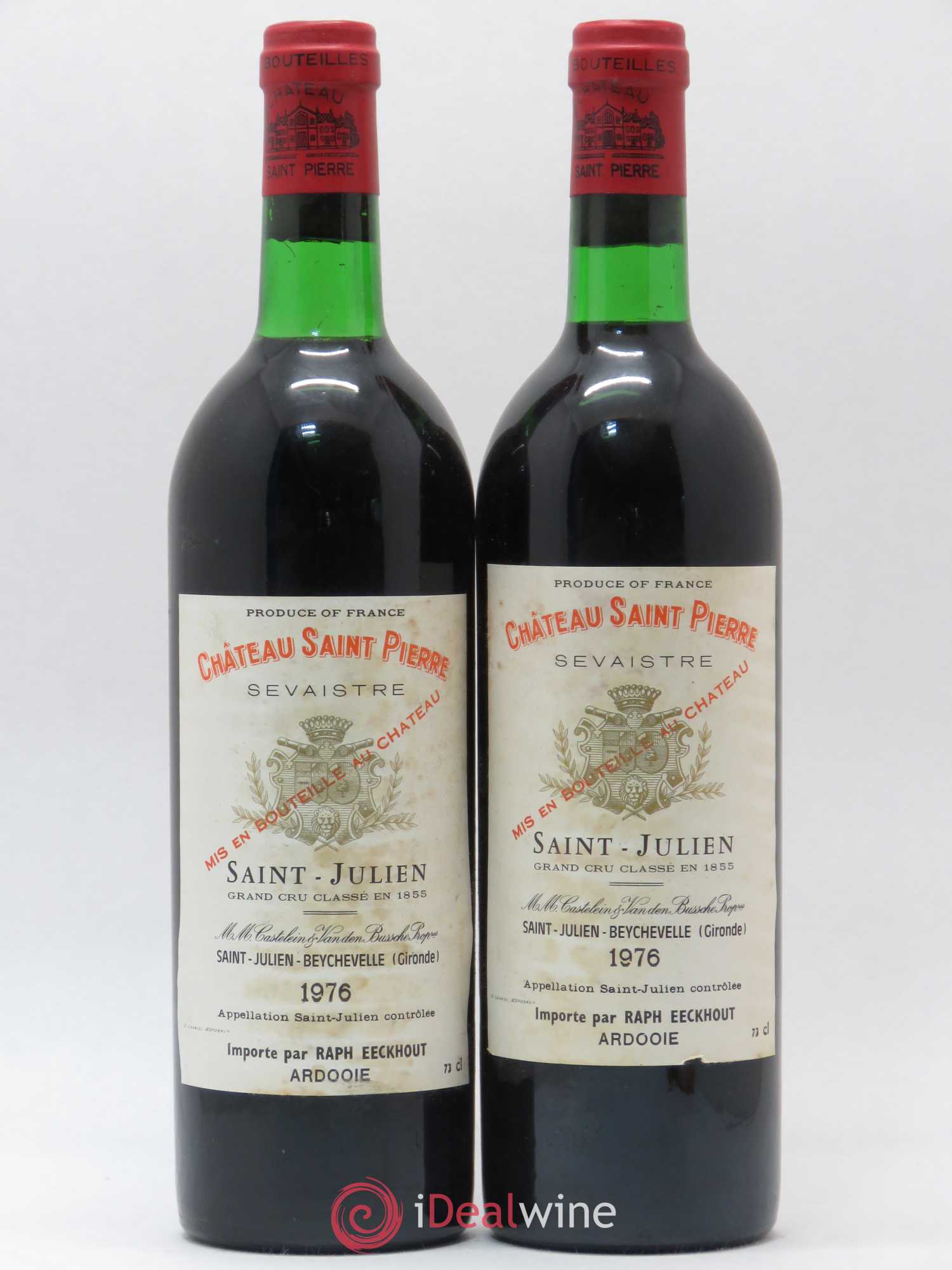 Château Saint-Pierre 4ème Grand Cru Classé 1976 - Lot de 2 bouteilles - 0