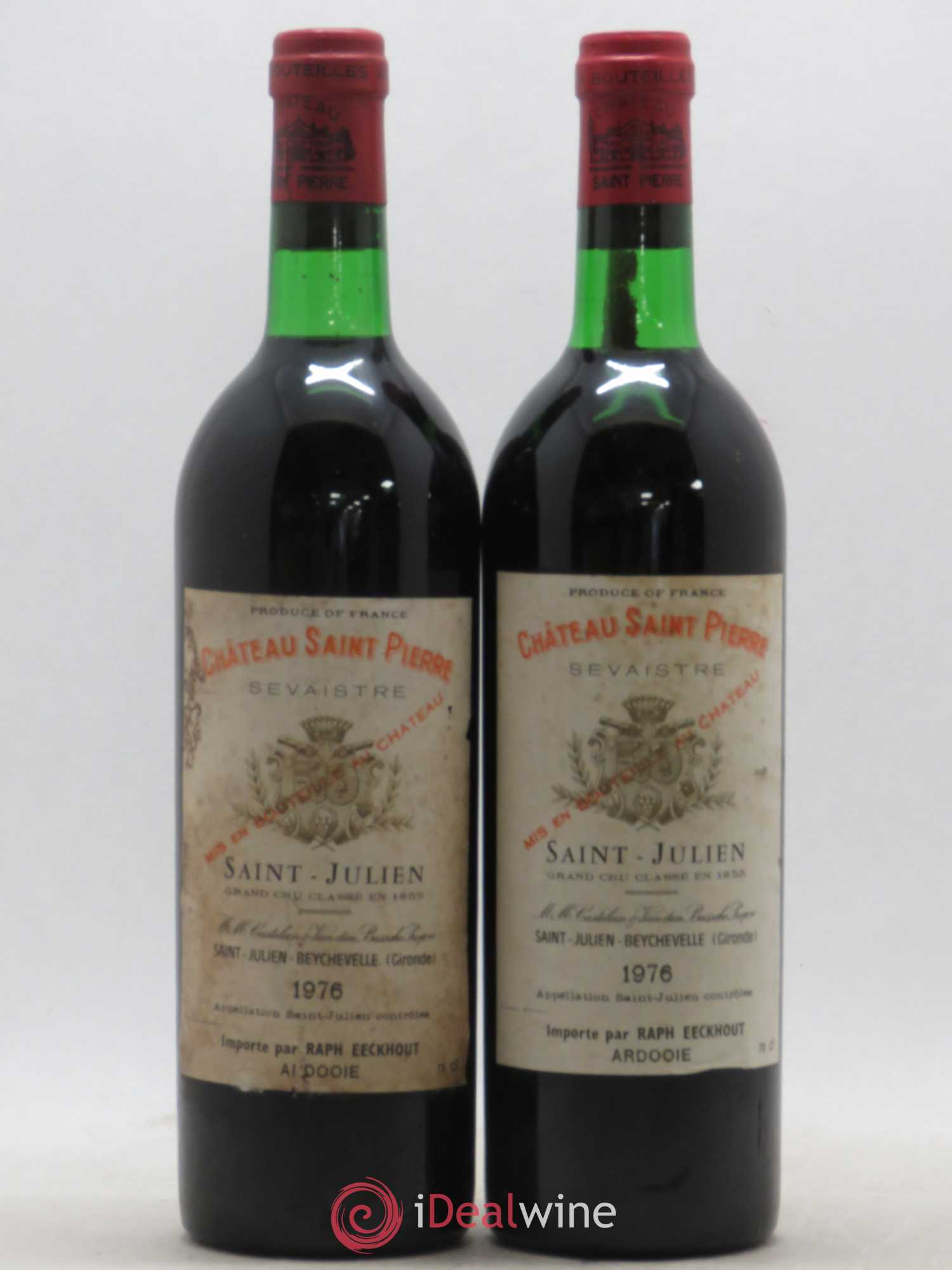 Château Saint-Pierre 4ème Grand Cru Classé 1976 - Lot de 2 bouteilles - 0