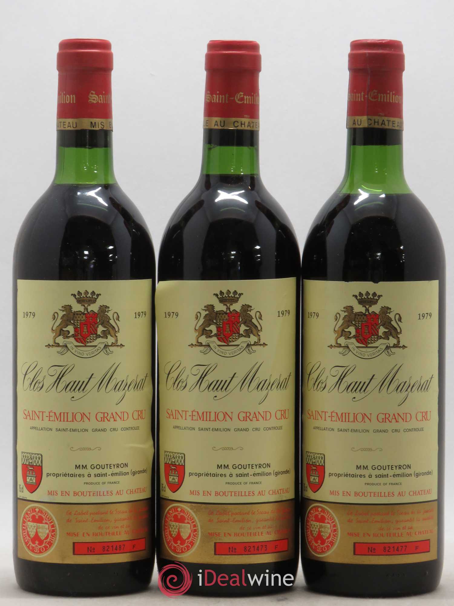 Château Haut Mazerat 1979 - Lot de 3 bouteilles - 0