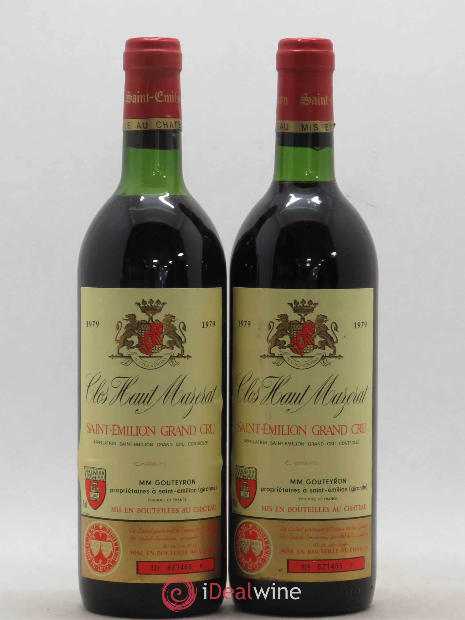 Château Haut Mazerat 1979 - Lot de 2 bouteilles - 0