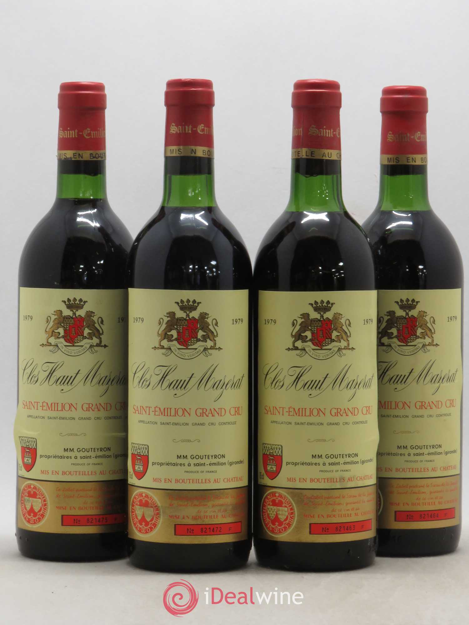 Château Haut Mazerat 1979 - Lot de 4 bouteilles - 0