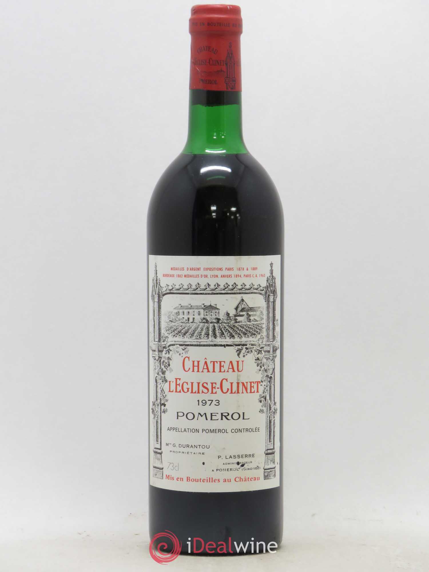 Château l' Église Clinet 1973 - Lot de 1 bouteille - 0