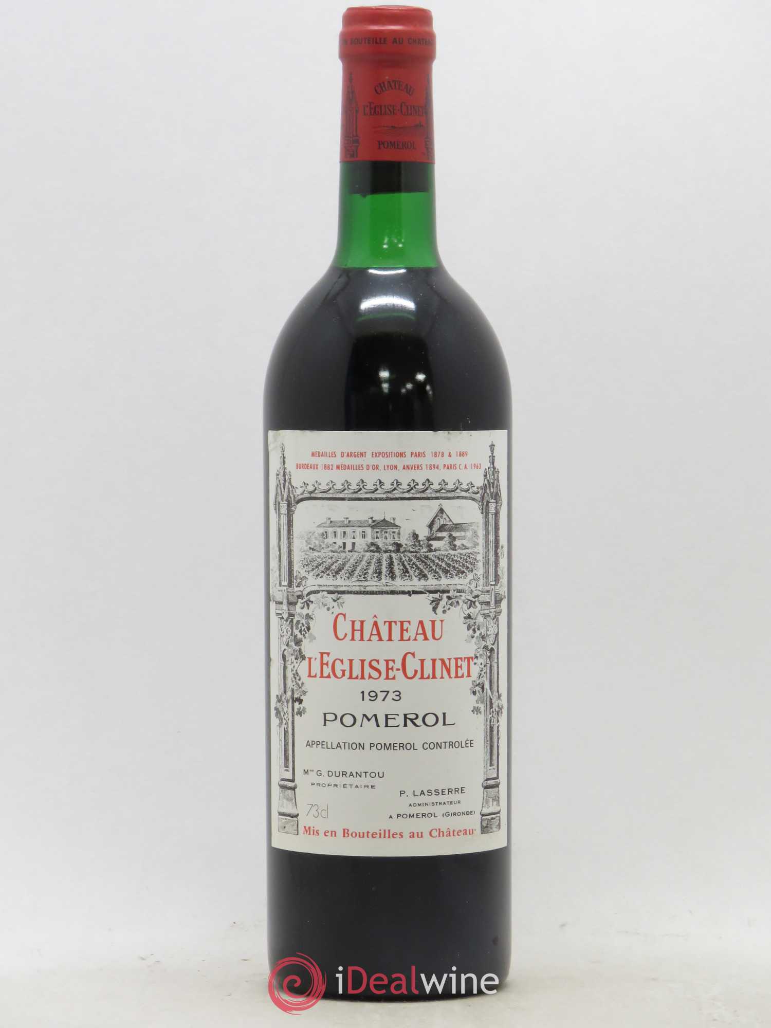 Château l' Église Clinet 1973 - Lot de 1 bouteille - 0