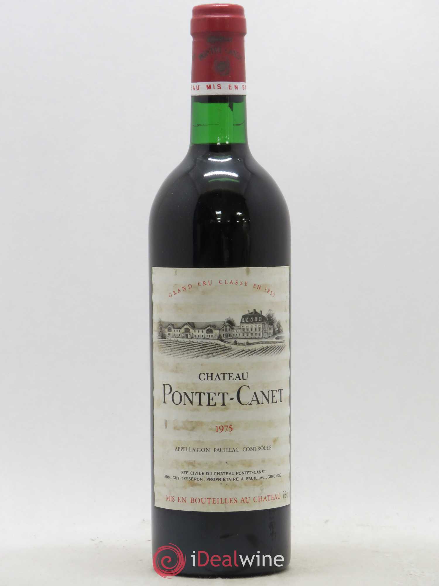 Château Pontet Canet 5ème Grand Cru Classé 1975 - Lot de 1 bouteille - 0