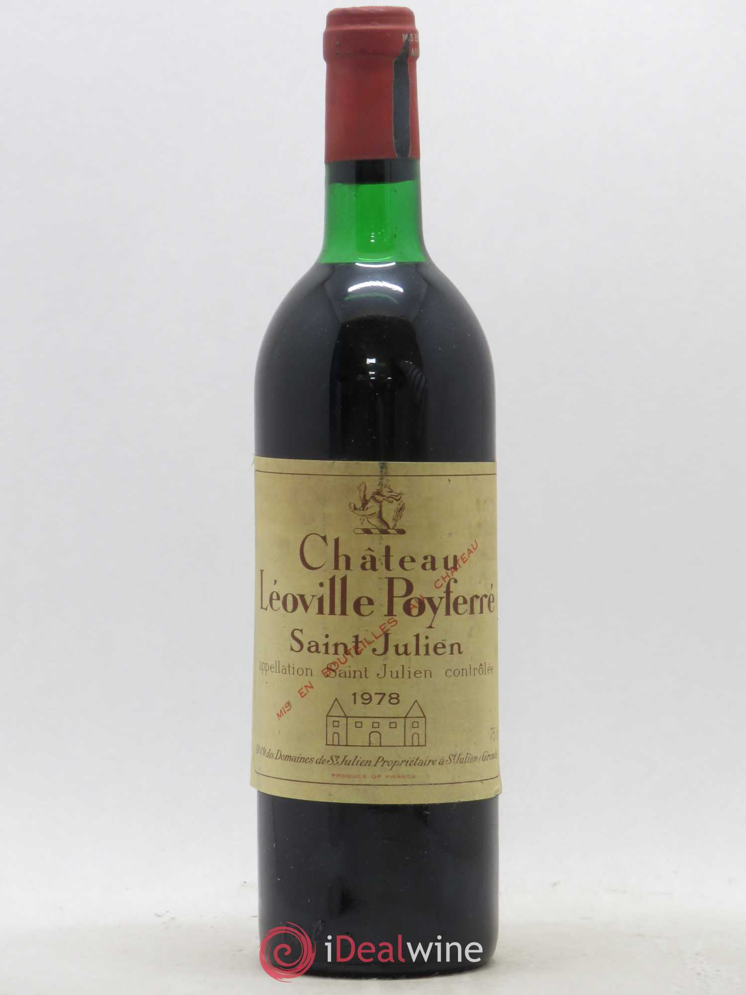 Château Léoville Poyferré 2ème Grand Cru Classé 1978 - Lot de 1 bouteille - 0