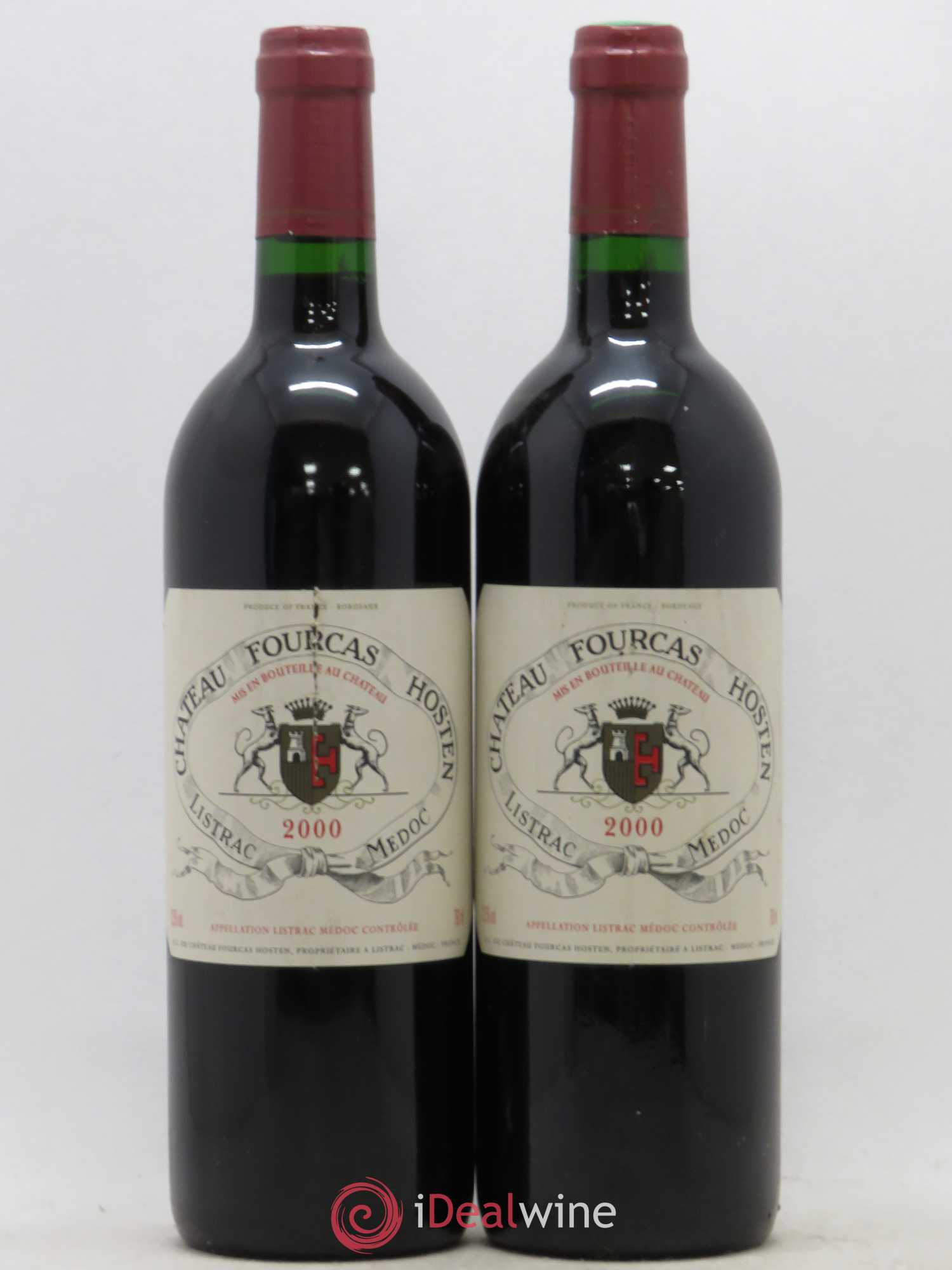 Château Fourcas Hosten Cru Bourgeois 2000 - Lot de 2 bouteilles - 0