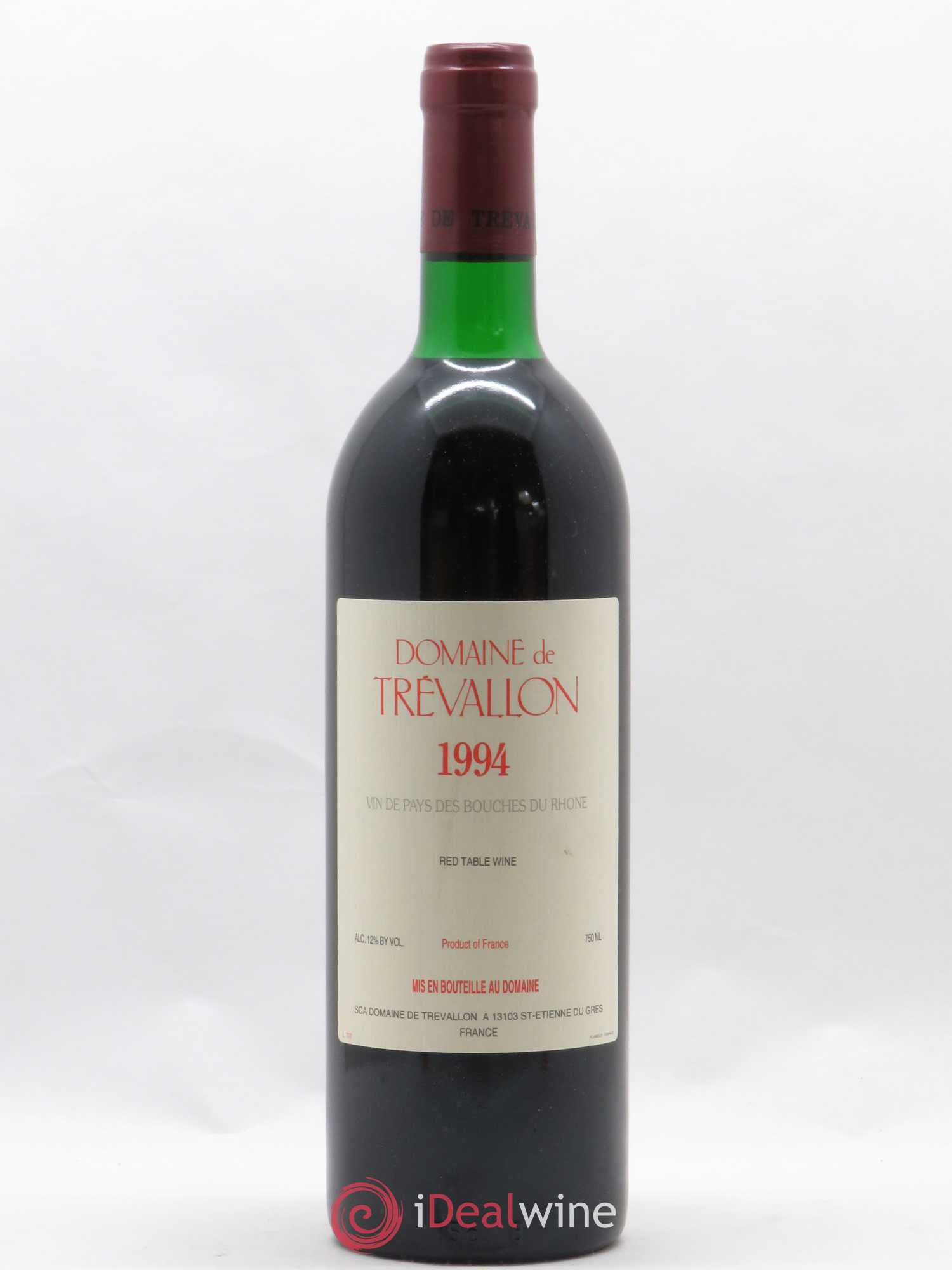 VDP Bouches du Rhône Trévallon (Domaine de) Eloi Dürrbach 1994 - Lot de 1 bouteille - 0