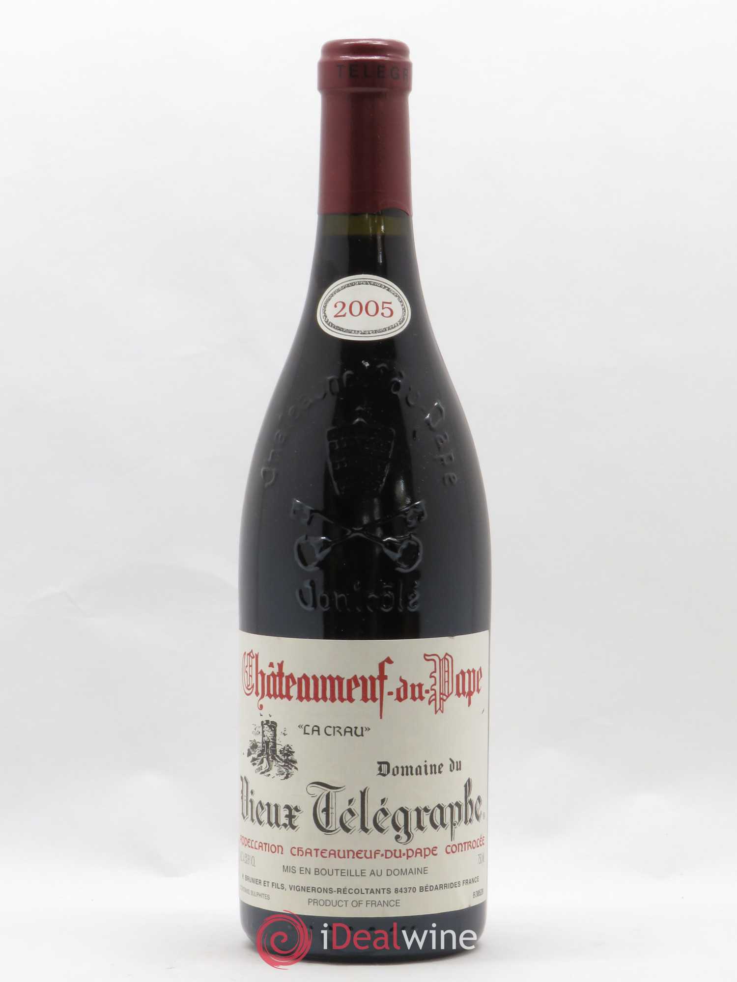 Châteauneuf-du-Pape Vieux Télégraphe (Domaine du) Vignobles Brunier 2005 - Lot de 1 bouteille - 0