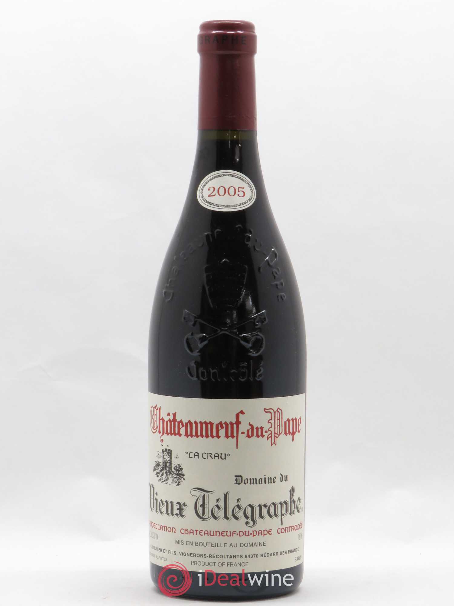 Châteauneuf-du-Pape Vieux Télégraphe (Domaine du) Vignobles Brunier 2005 - Lot de 1 bouteille - 0
