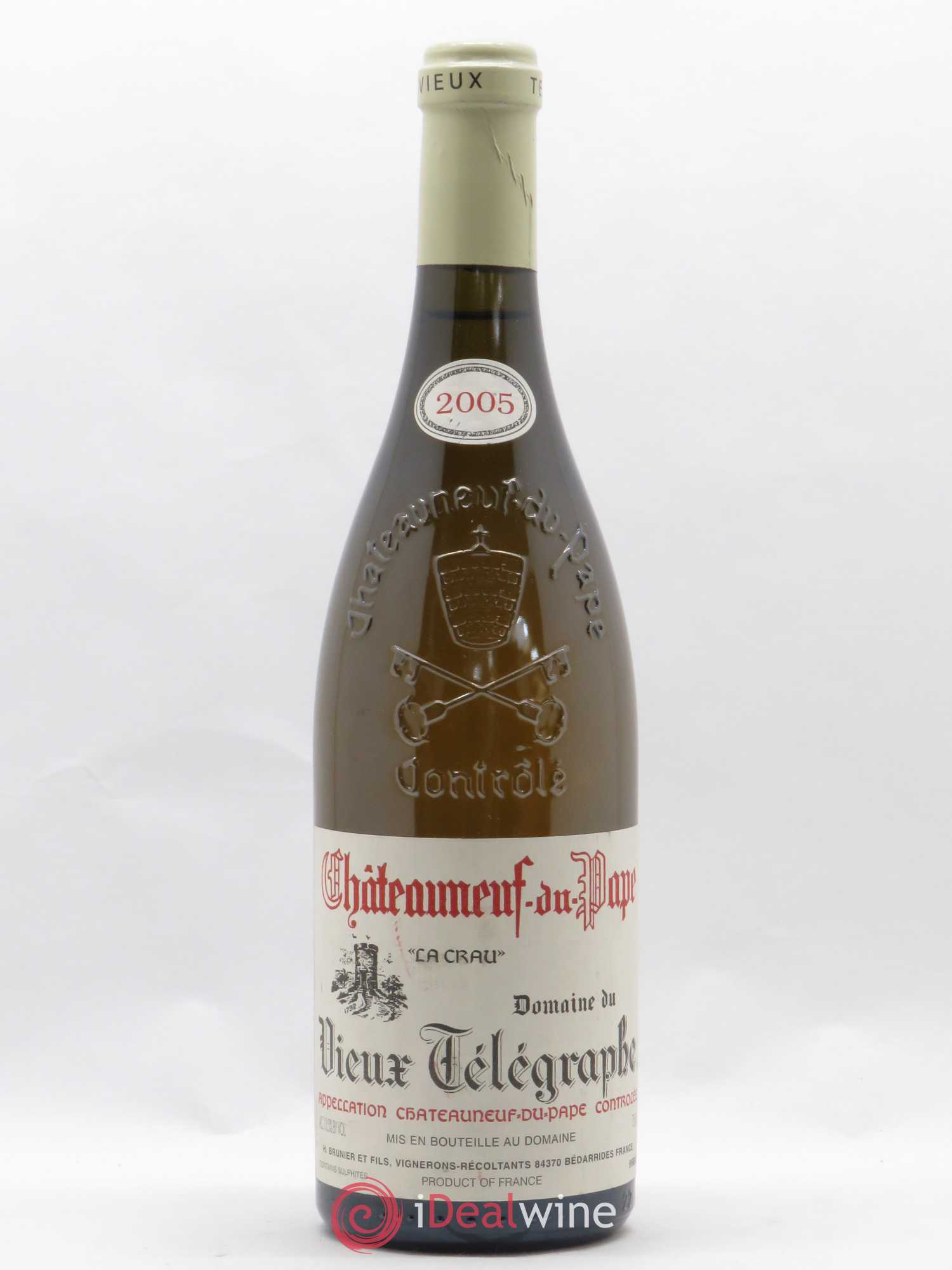 Châteauneuf-du-Pape Vieux Télégraphe (Domaine du) Vignobles Brunier 2005 - Lot de 1 bouteille - 0