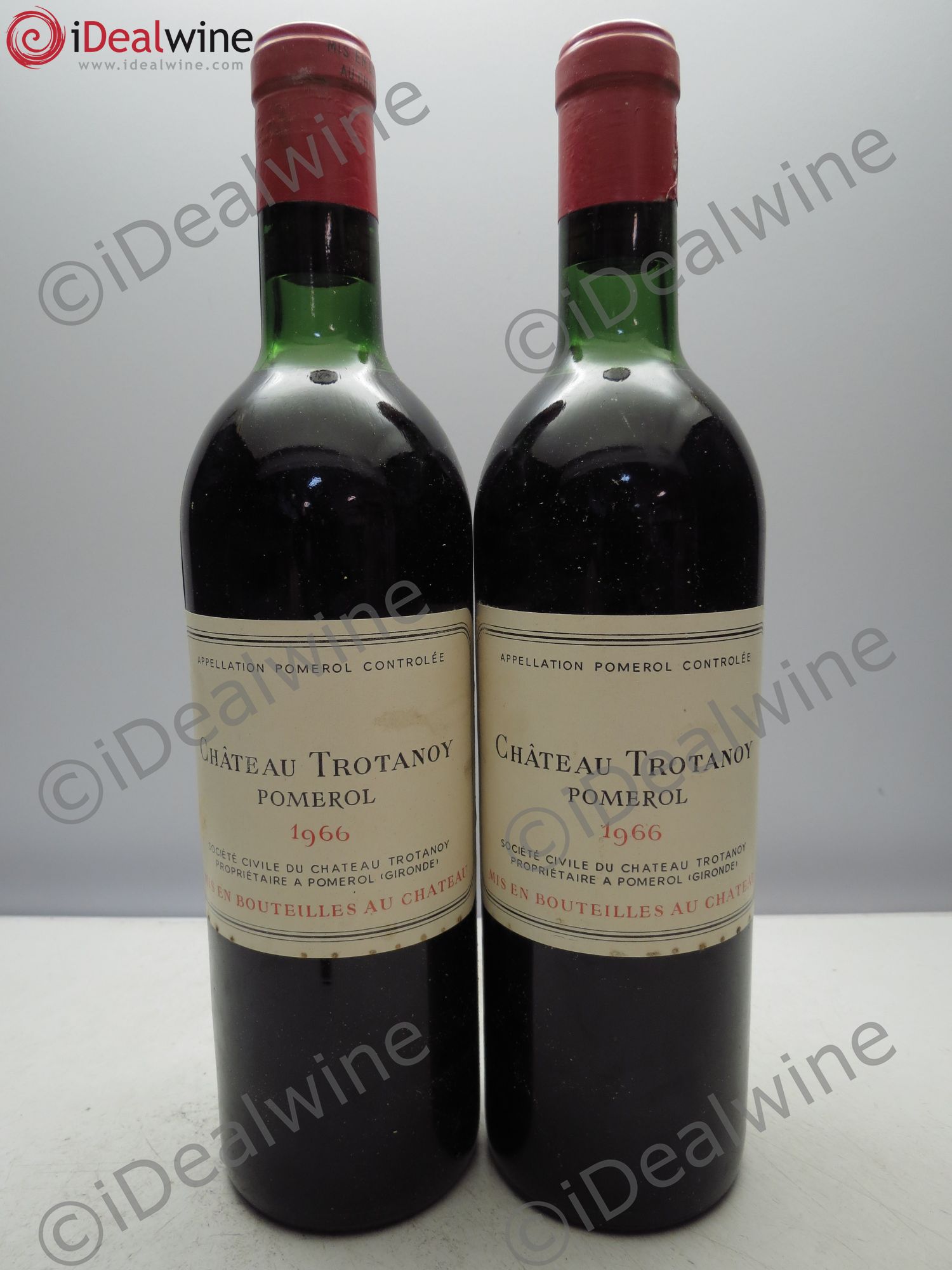 Château Trotanoy 1966 - Lot de 2 bouteilles - 0