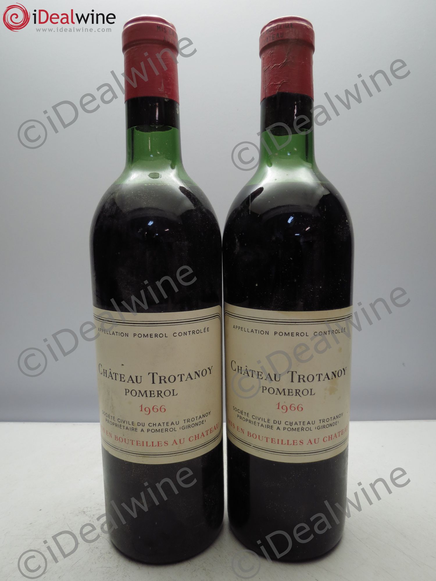 Château Trotanoy 1966 - Lot de 2 bouteilles - 0