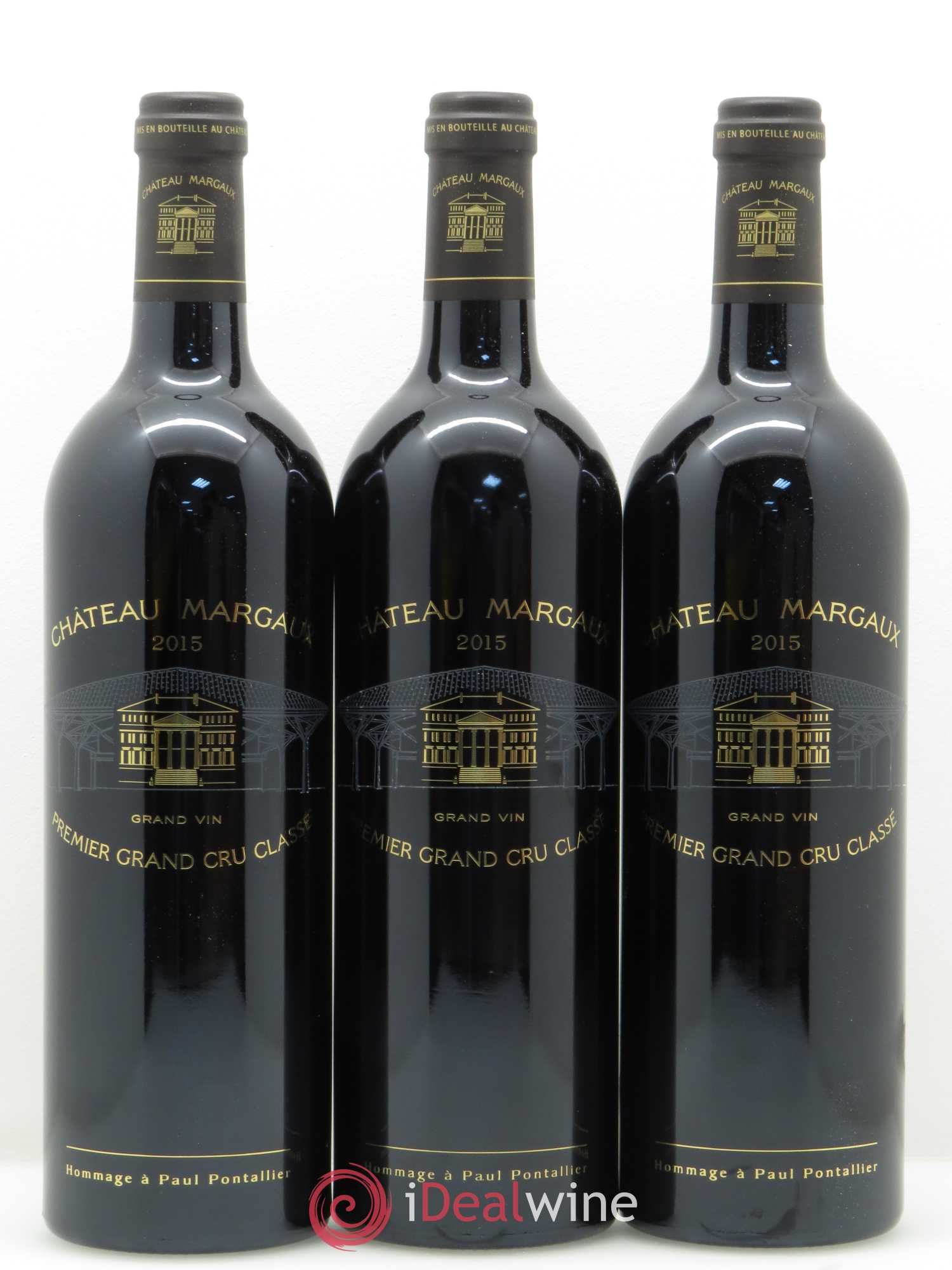 Château Margaux 1er Grand Cru Classé 2015 - Lot de 3 bouteilles - 0