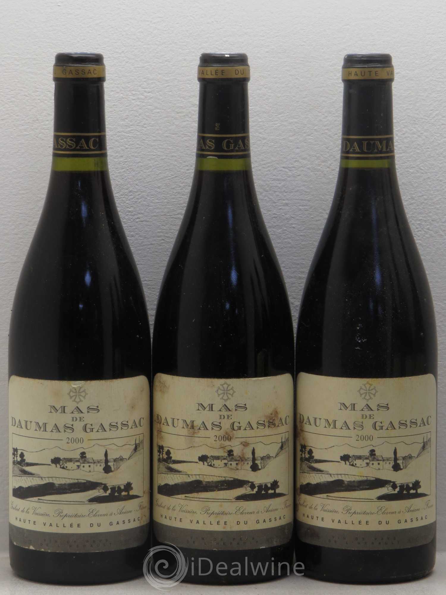 Saint-Guilhem-le-Désert - Cité d'Aniane Mas Daumas Gassac Famille Guibert de La Vaissière 2000 - Lot de 6 bouteilles - 1
