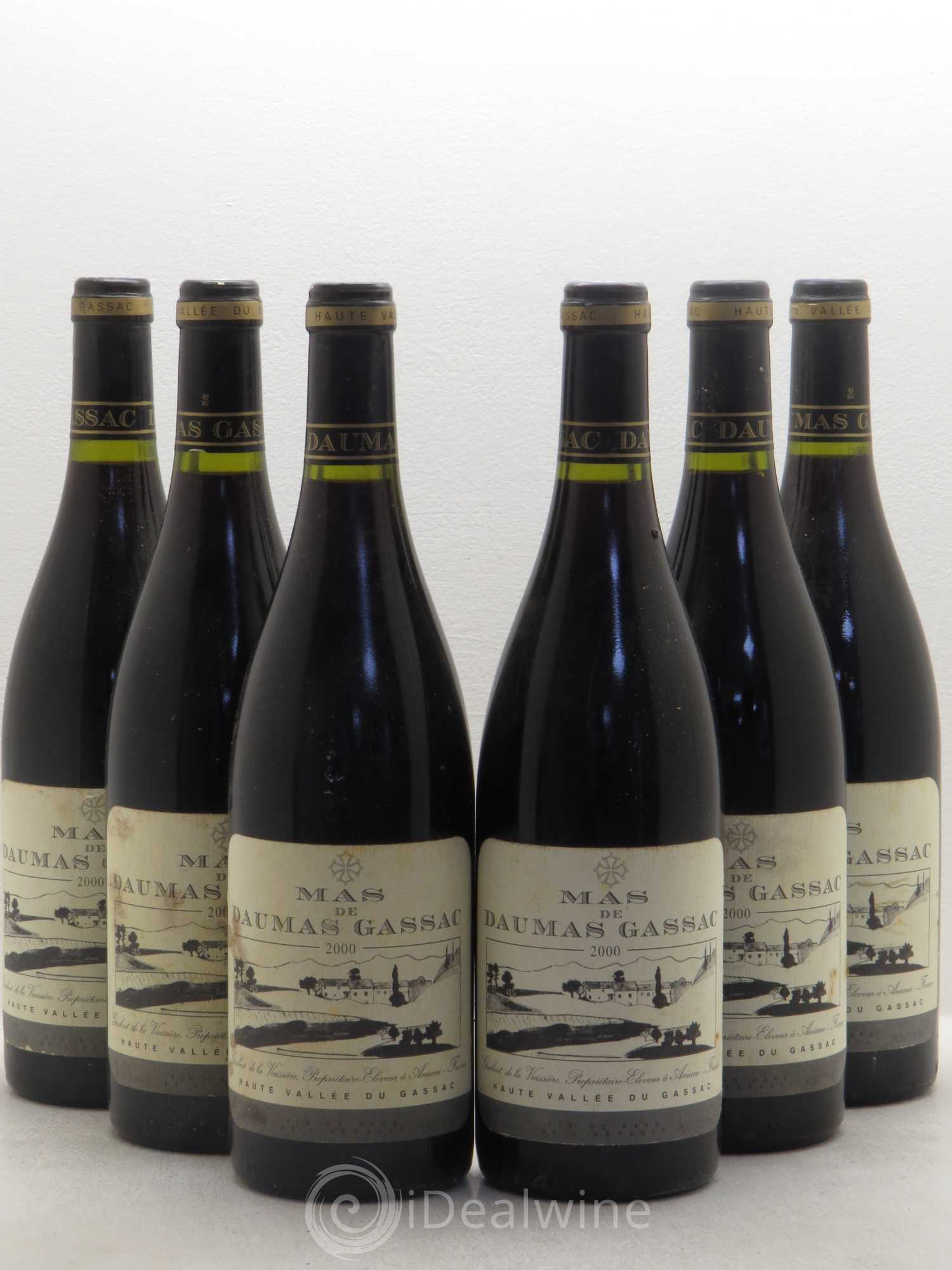 Saint-Guilhem-le-Désert - Cité d'Aniane Mas Daumas Gassac Famille Guibert de La Vaissière 2000 - Lot de 6 bouteilles - 0