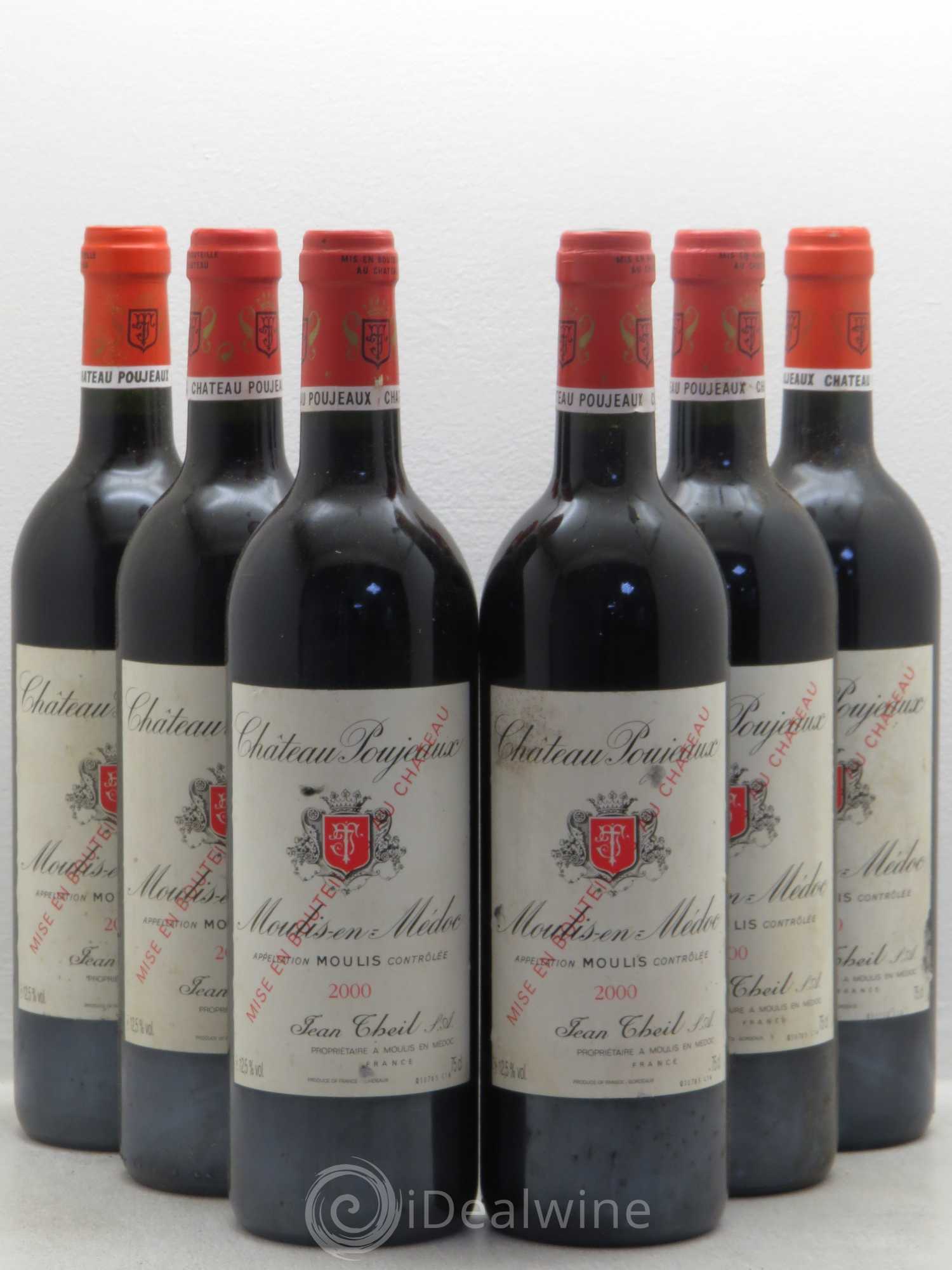 Château Poujeaux 2000 - Lot de 6 bouteilles - 0