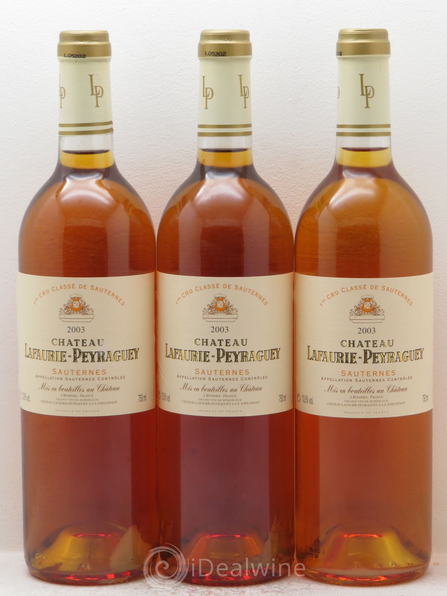 Château Lafaurie-Peyraguey 1er Grand Cru Classé 2003 - Lotto di 3 bottiglie - 0