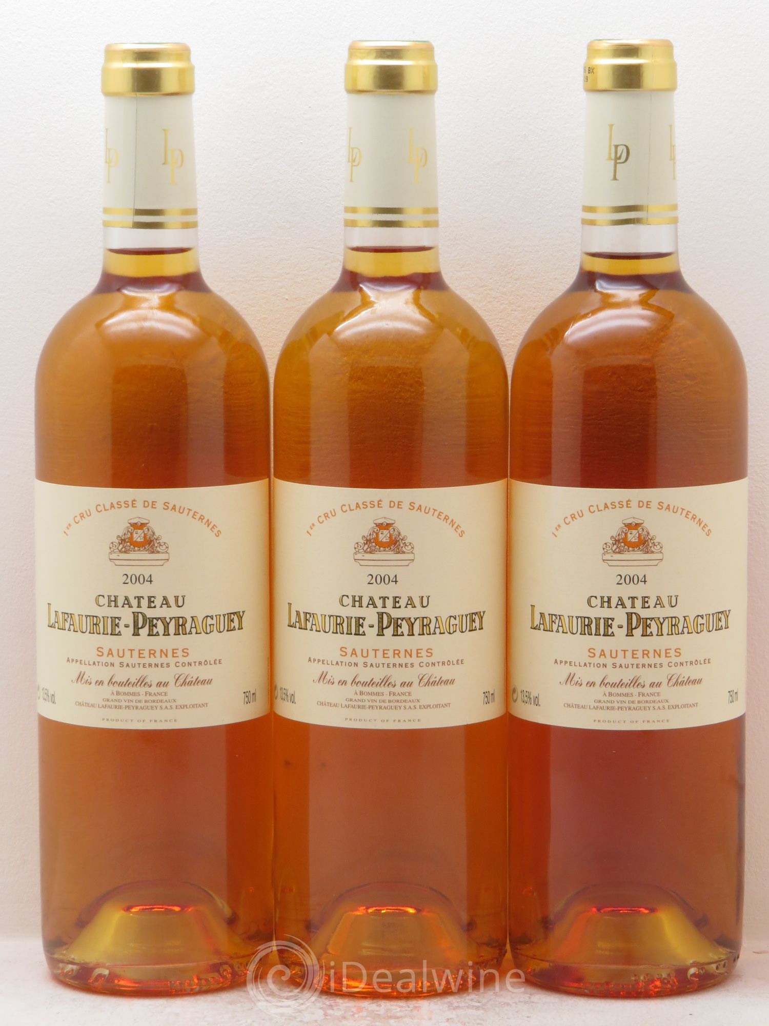 Château Lafaurie-Peyraguey 1er Grand Cru Classé 2004 - Lotto di 3 bottiglie - 0