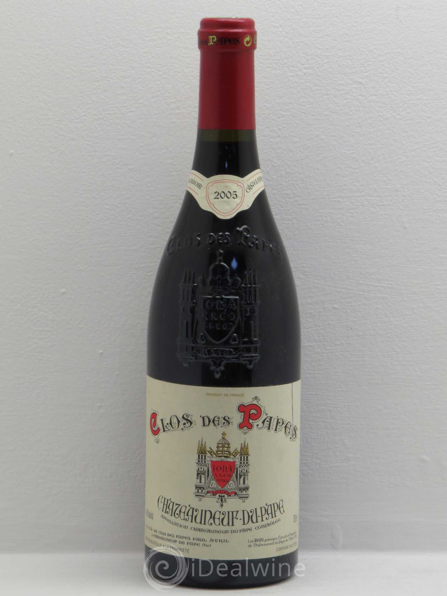 Châteauneuf-du-Pape Clos des Papes - Paul Avril 2005 - Lot de 1 bouteille - 0