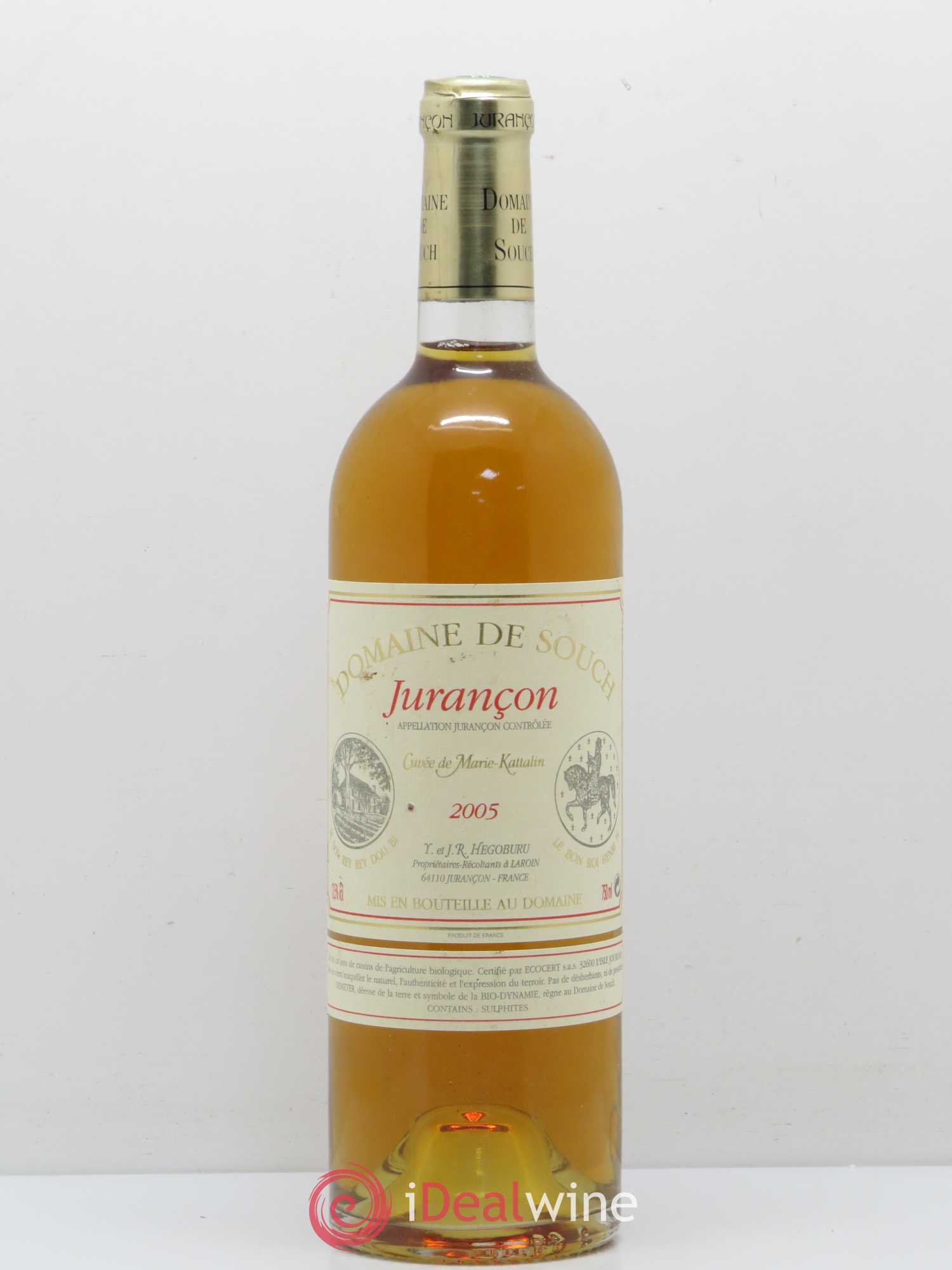 Jurançon Marie Kattalyn Souch (Domaine de) 2005 - Lotto di 1 bottiglia - 0