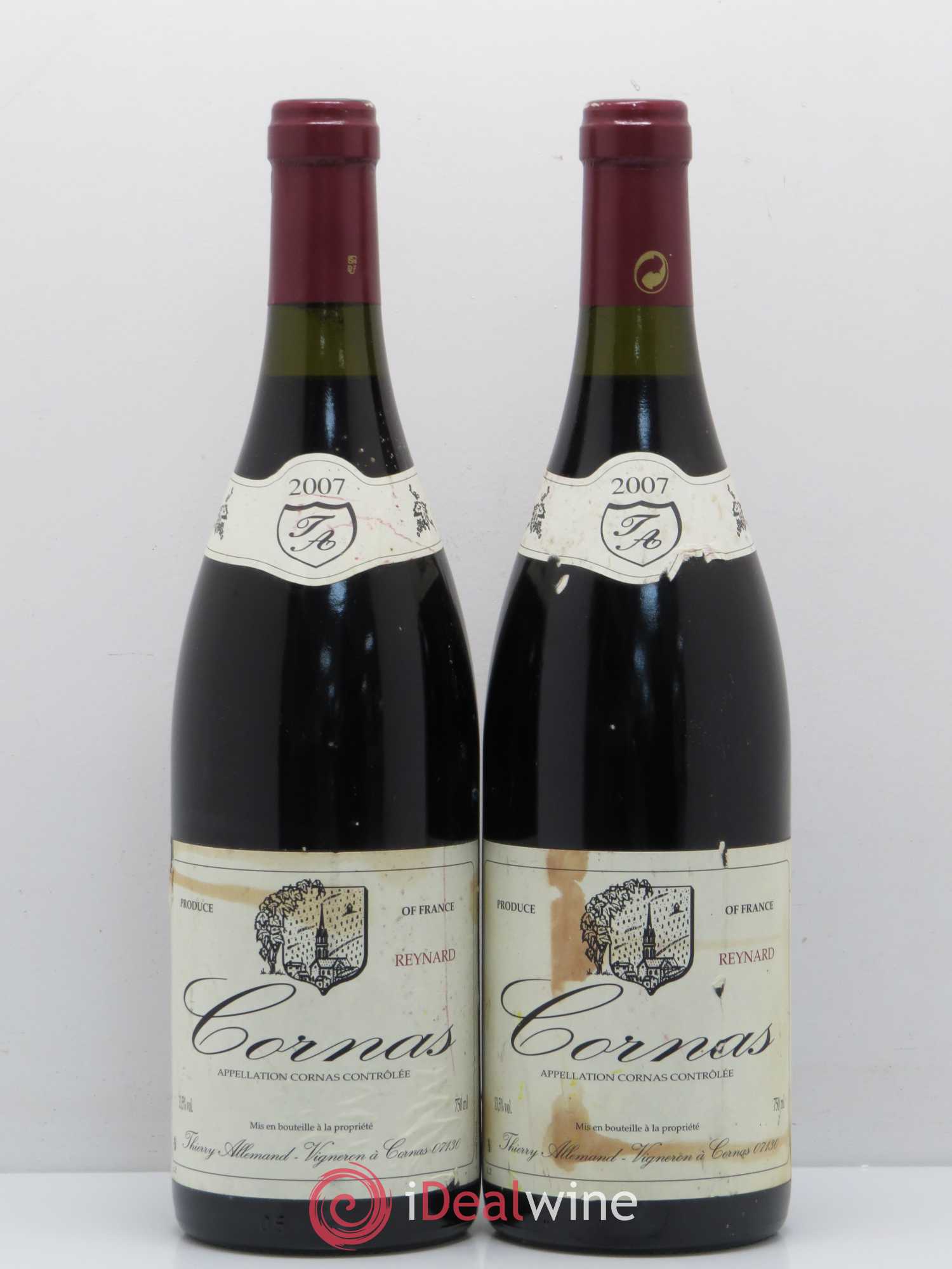 Cornas Reynard Thierry Allemand 2007 - Lot de 2 bouteilles - 0