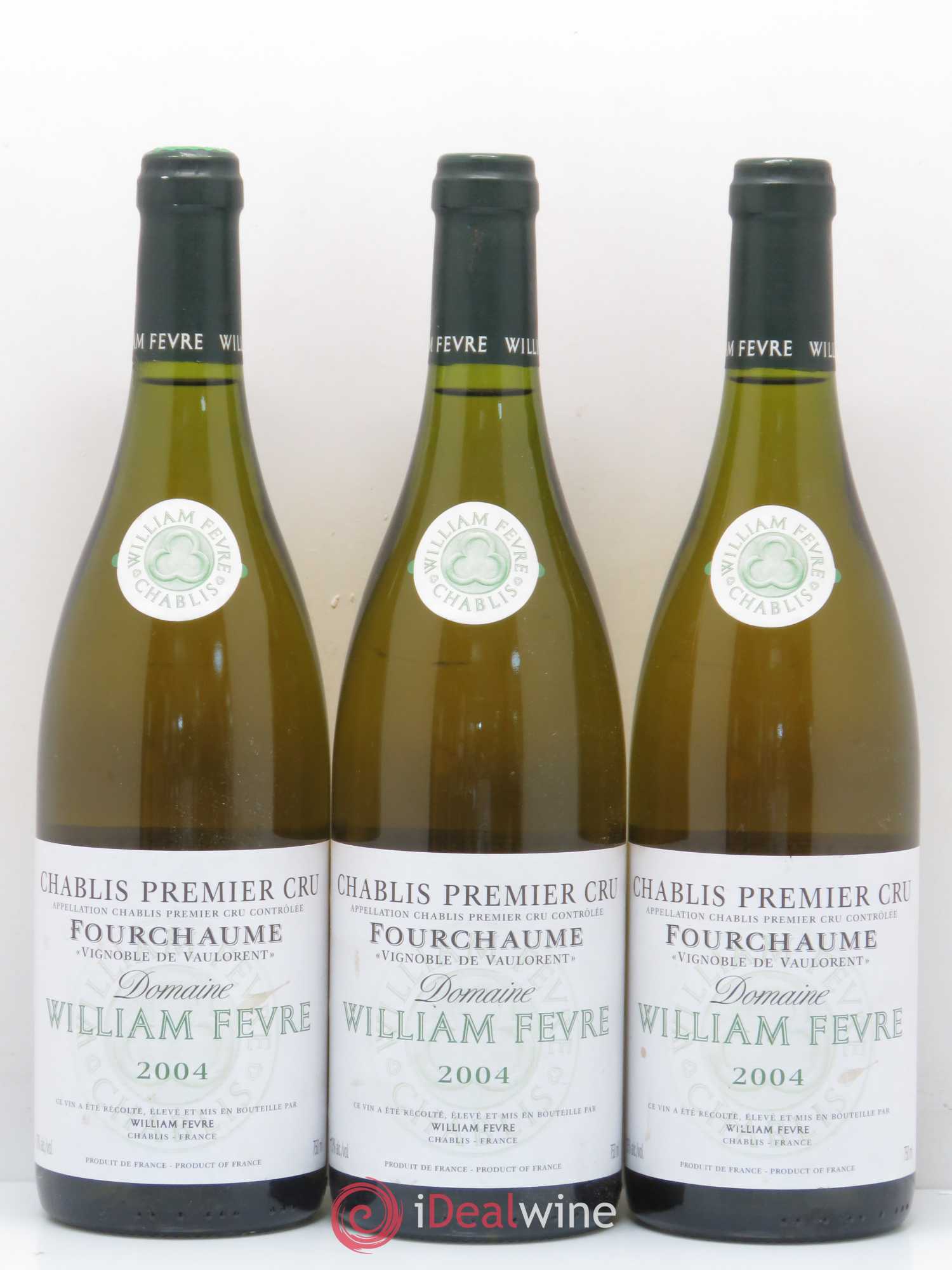 Chablis 1er Cru Fourchaume William Fèvre Vignoble de Vaulorent 2004 - Posten von 3 Flaschen - 0