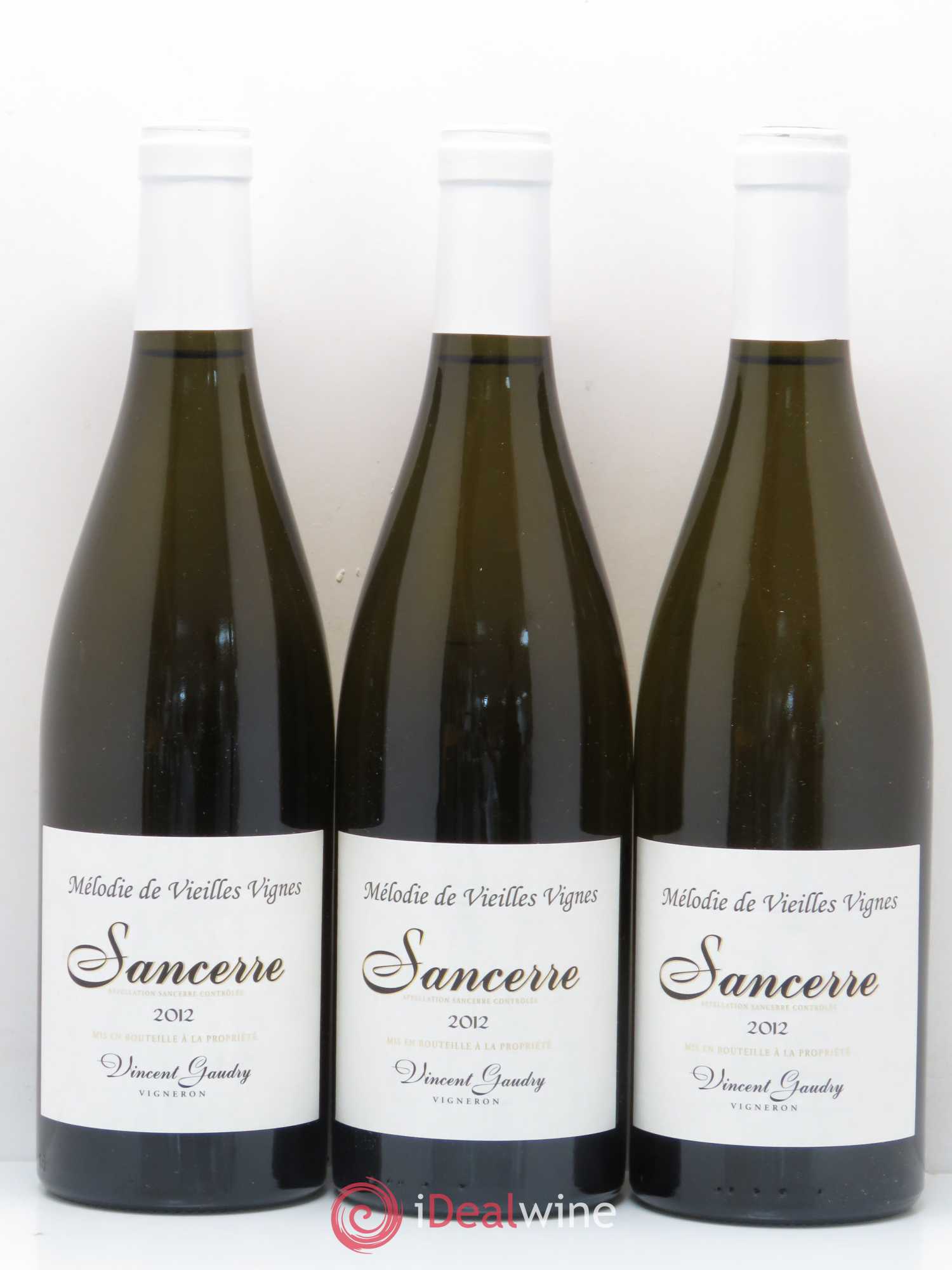Sancerre Mélodie de Vieilles Vignes Vincent Gaudry 2012 - Lot de 3 bouteilles - 0