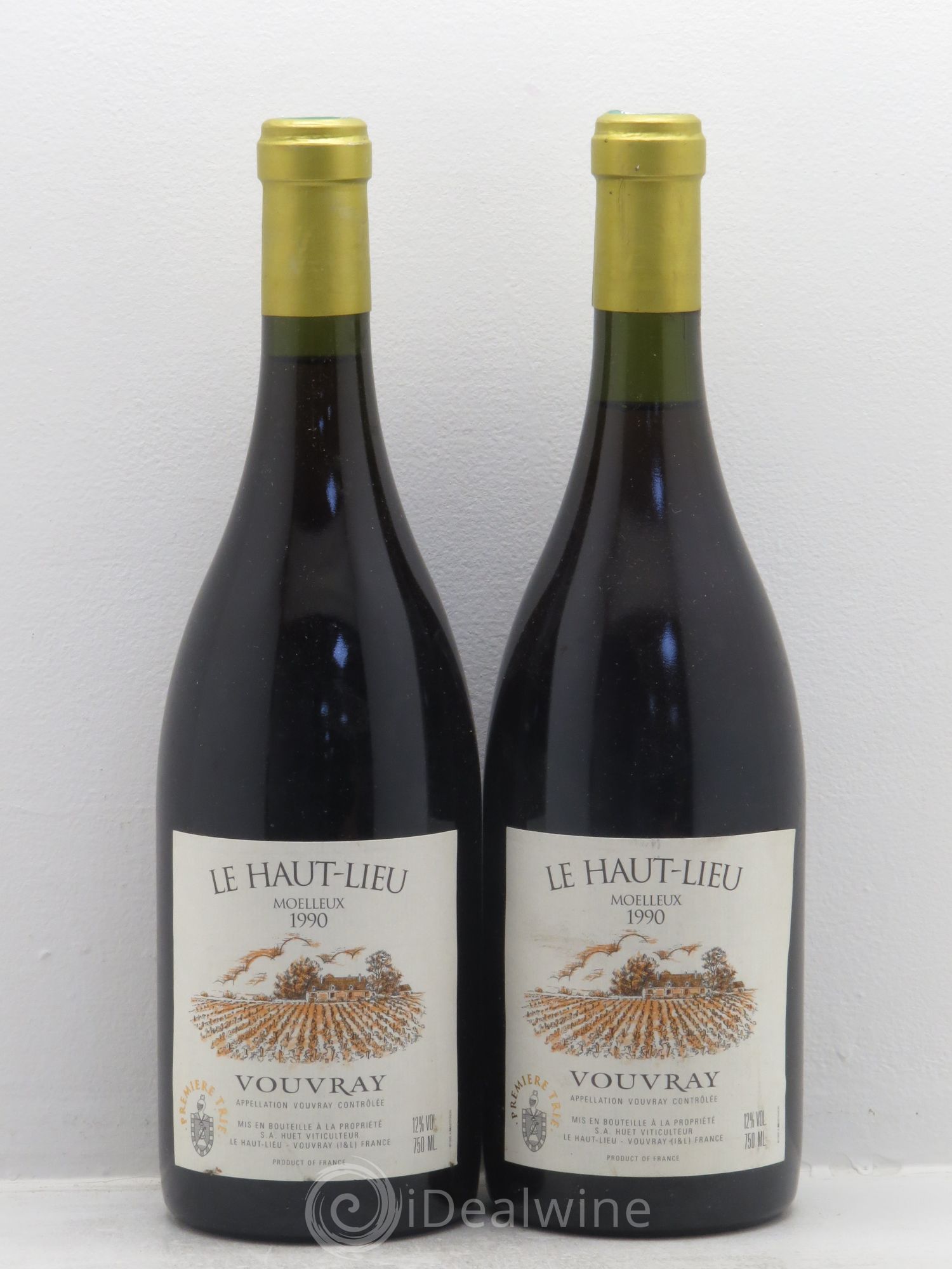 Vouvray Le Haut-Lieu Moelleux 1ère Trie Domaine Huet 1990 - Lotto di 2 bottiglie - 0