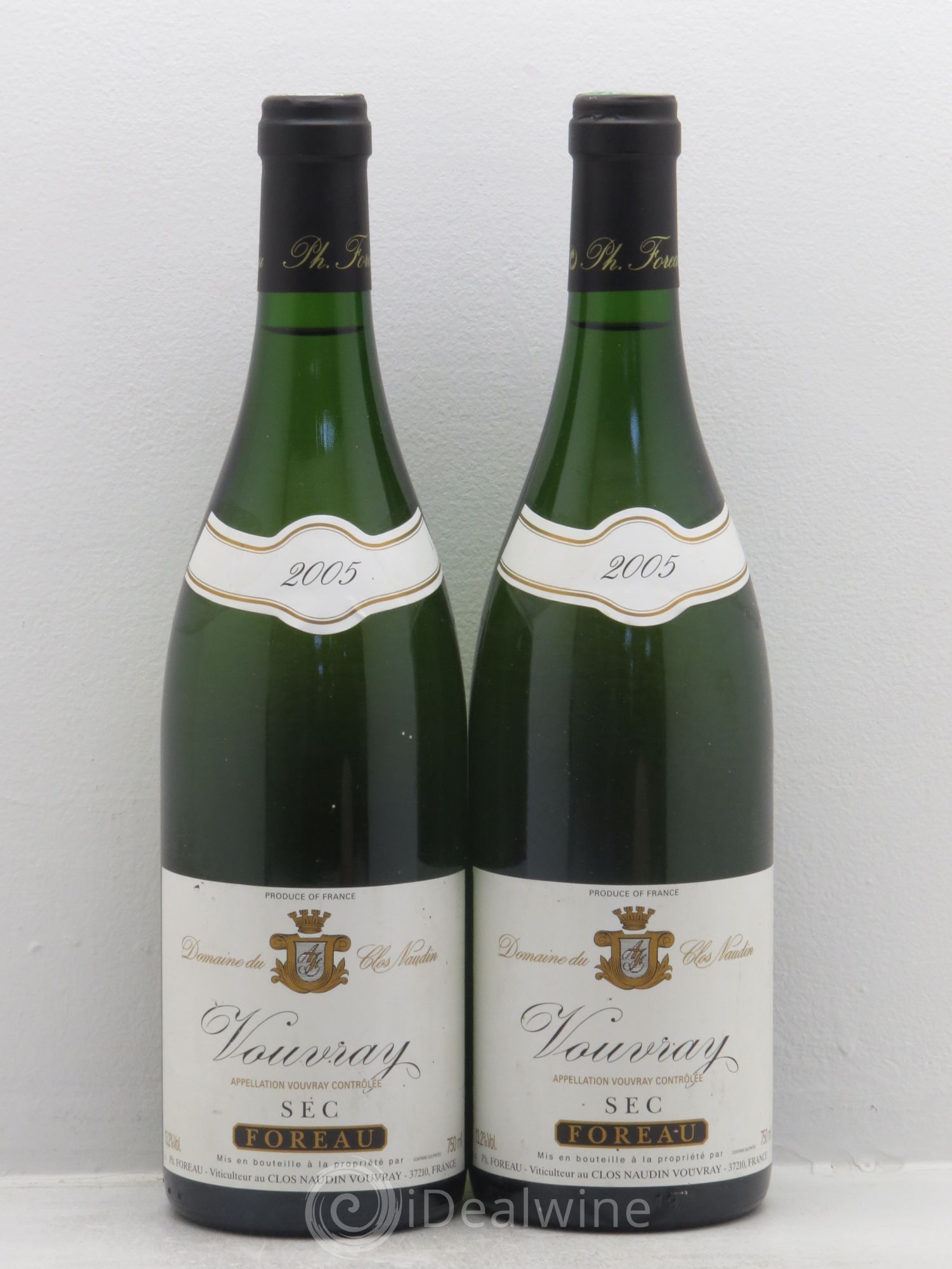 Vouvray Sec Clos Naudin - Philippe Foreau 2005 - Lot de 2 bouteilles - 0