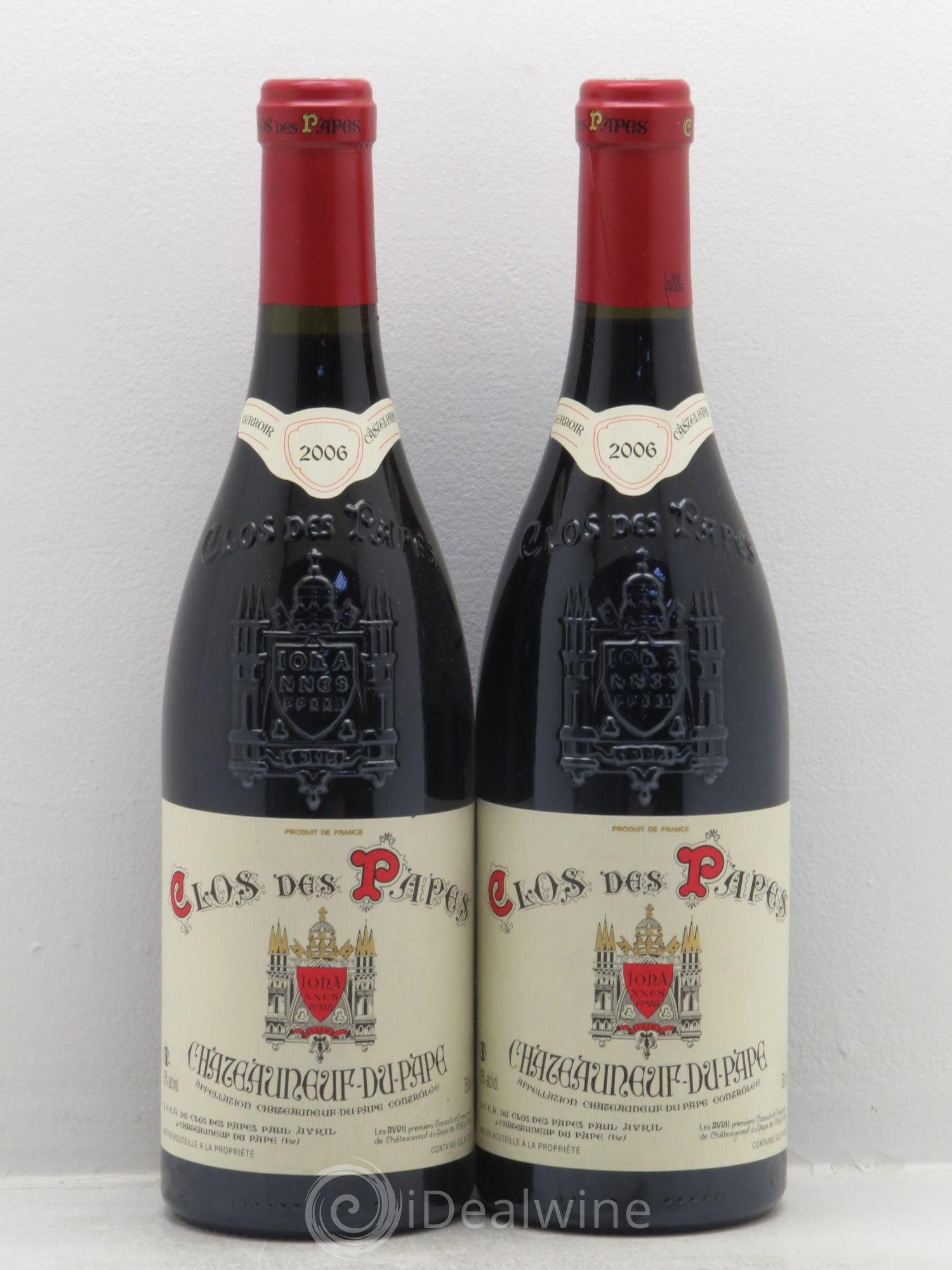 Châteauneuf-du-Pape Clos des Papes - Paul Avril 2006 - Lot de 2 bouteilles - 0
