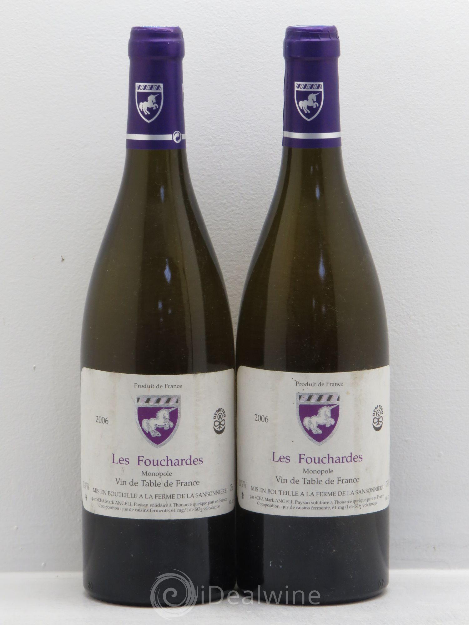 Divers VDT Fouchardes Mark Angeli 2006 - Posten von 2 Flaschen - 0