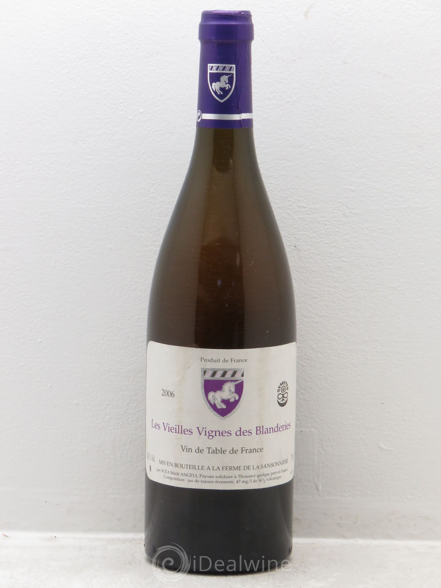 Vin de France Les Vieilles Vignes des Blanderies Mark Angeli (Domaine) - Ferme de la Sansonnière 2006 - Lot de 1 bouteille - 0