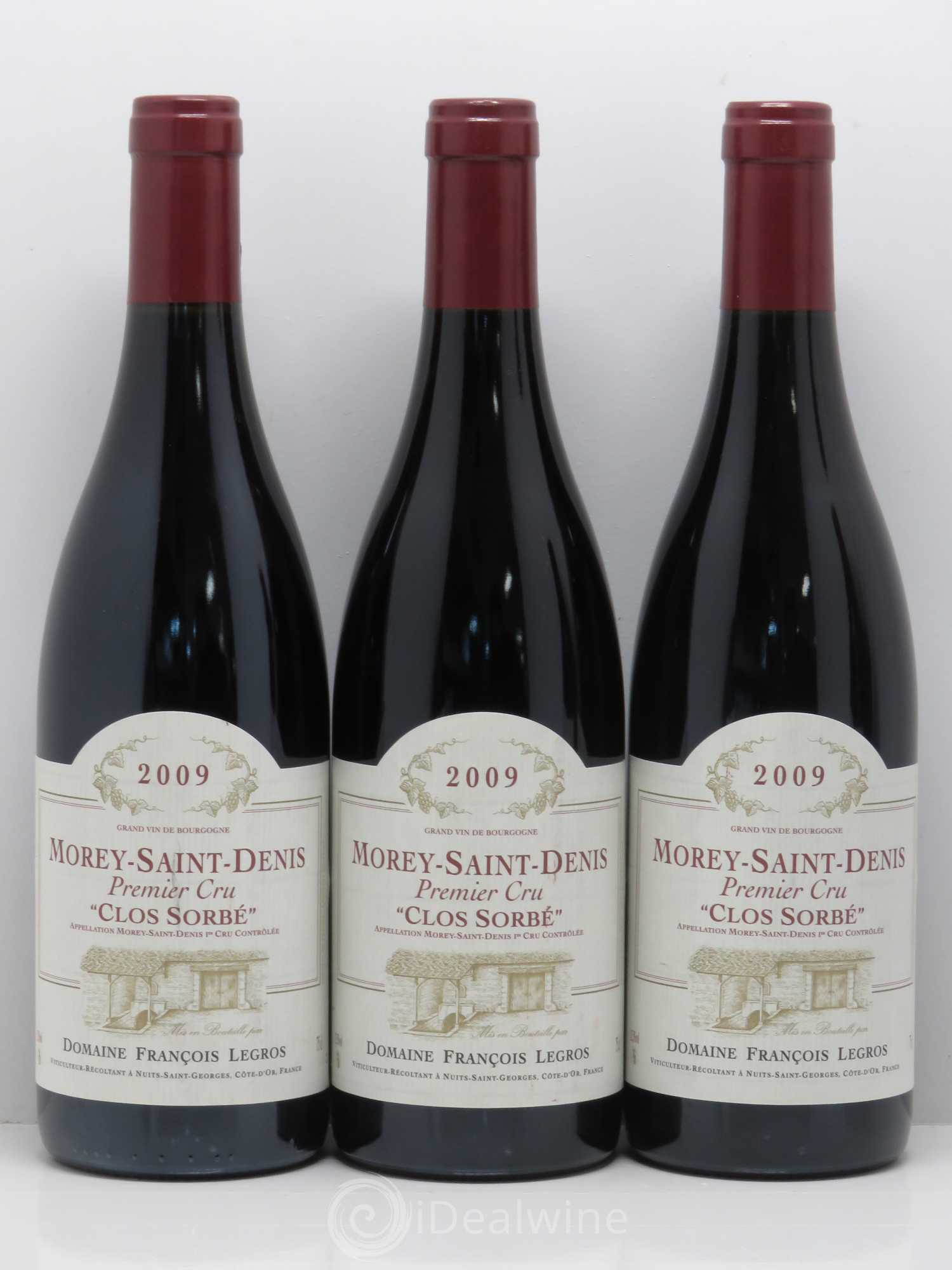 Morey-Saint-Denis 1er Cru Clos Sorbé - Legros 2009 - Lot de 5 bouteilles - 1
