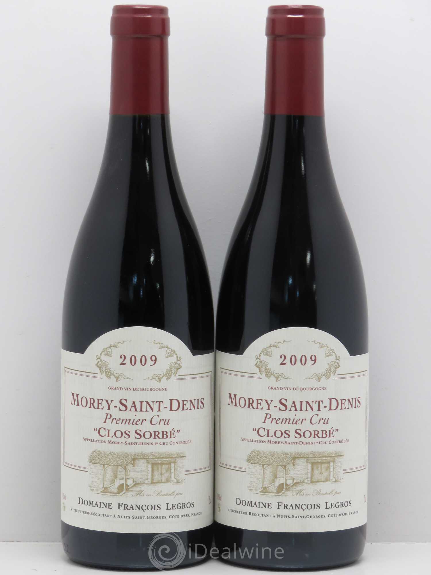Morey-Saint-Denis 1er Cru Clos Sorbé - Legros 2009 - Lot de 5 bouteilles - 2