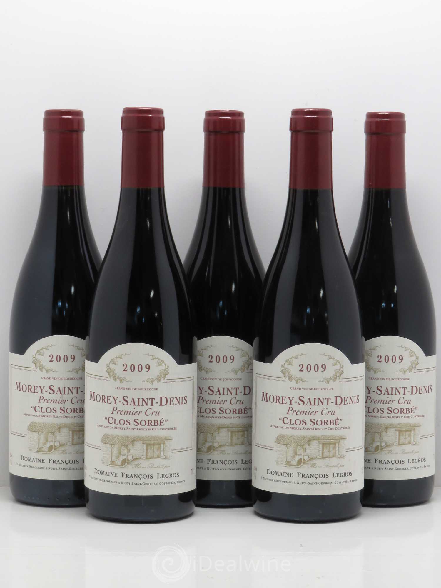 Morey-Saint-Denis 1er Cru Clos Sorbé - Legros 2009 - Lot de 5 bouteilles - 0