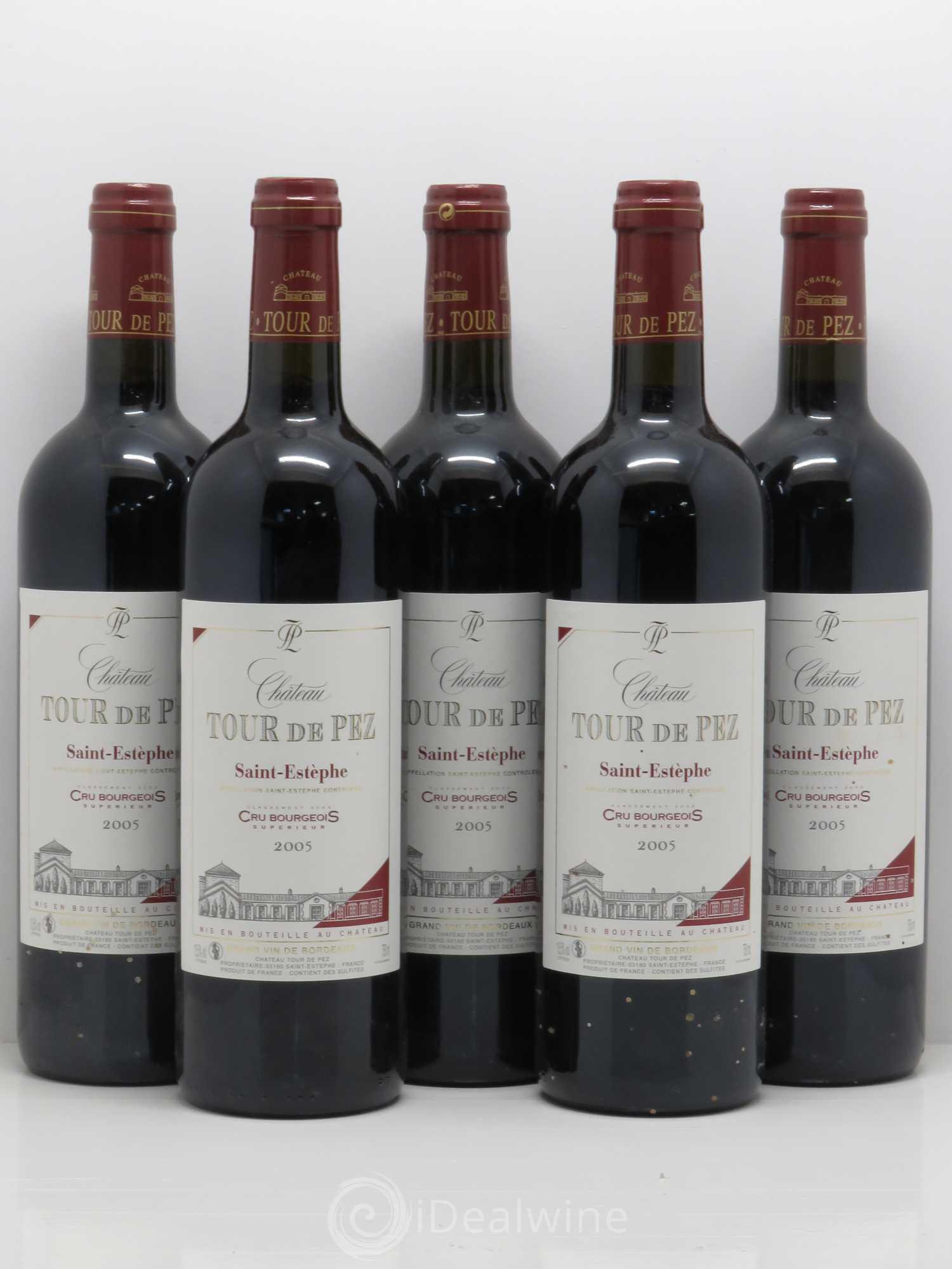 Château Tour de Pez Cru Bourgeois 2005 - Lot de 5 bouteilles - 0