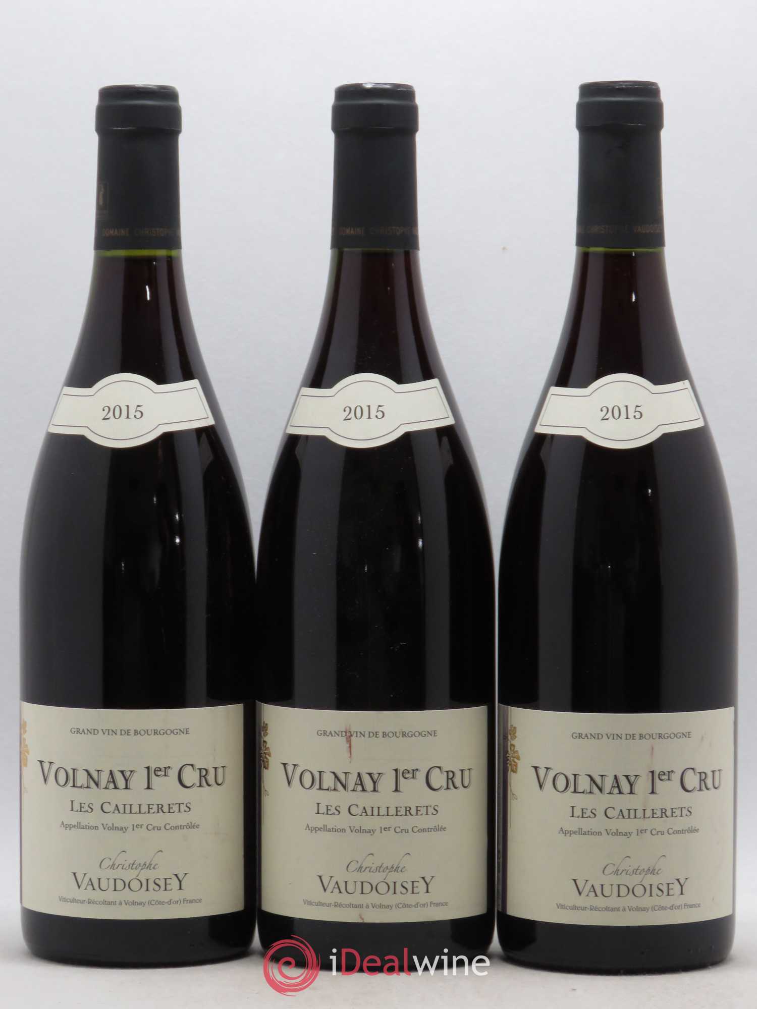 Volnay 1er Cru Les Caillerets Vaudoisey (sans prix de réserve) 2015 - Posten von 3 Flaschen - 0