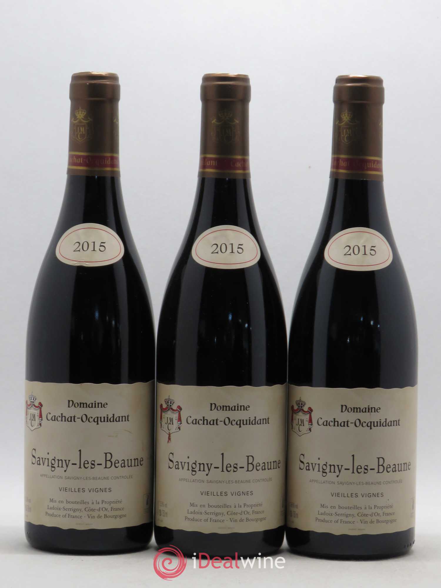 Savigny-lès-Beaune Vieilles vignes Cachat-Ocquidant (sans prix de réserve) 2015 - Posten von 3 Flaschen - 0