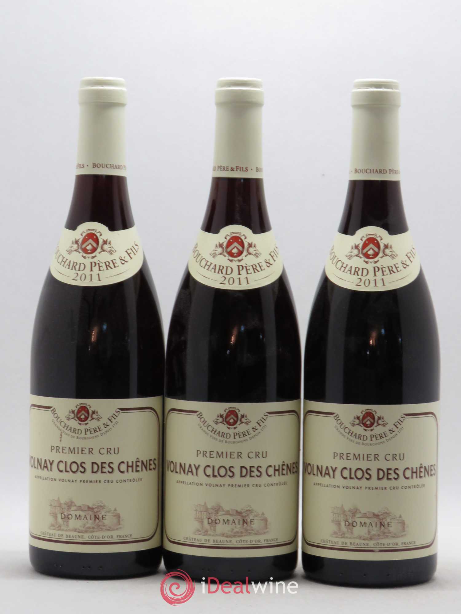 Volnay 1er Cru Clos des Chênes Bouchard (sans prix de réserve) 2011 - Posten von 3 Flaschen - 0
