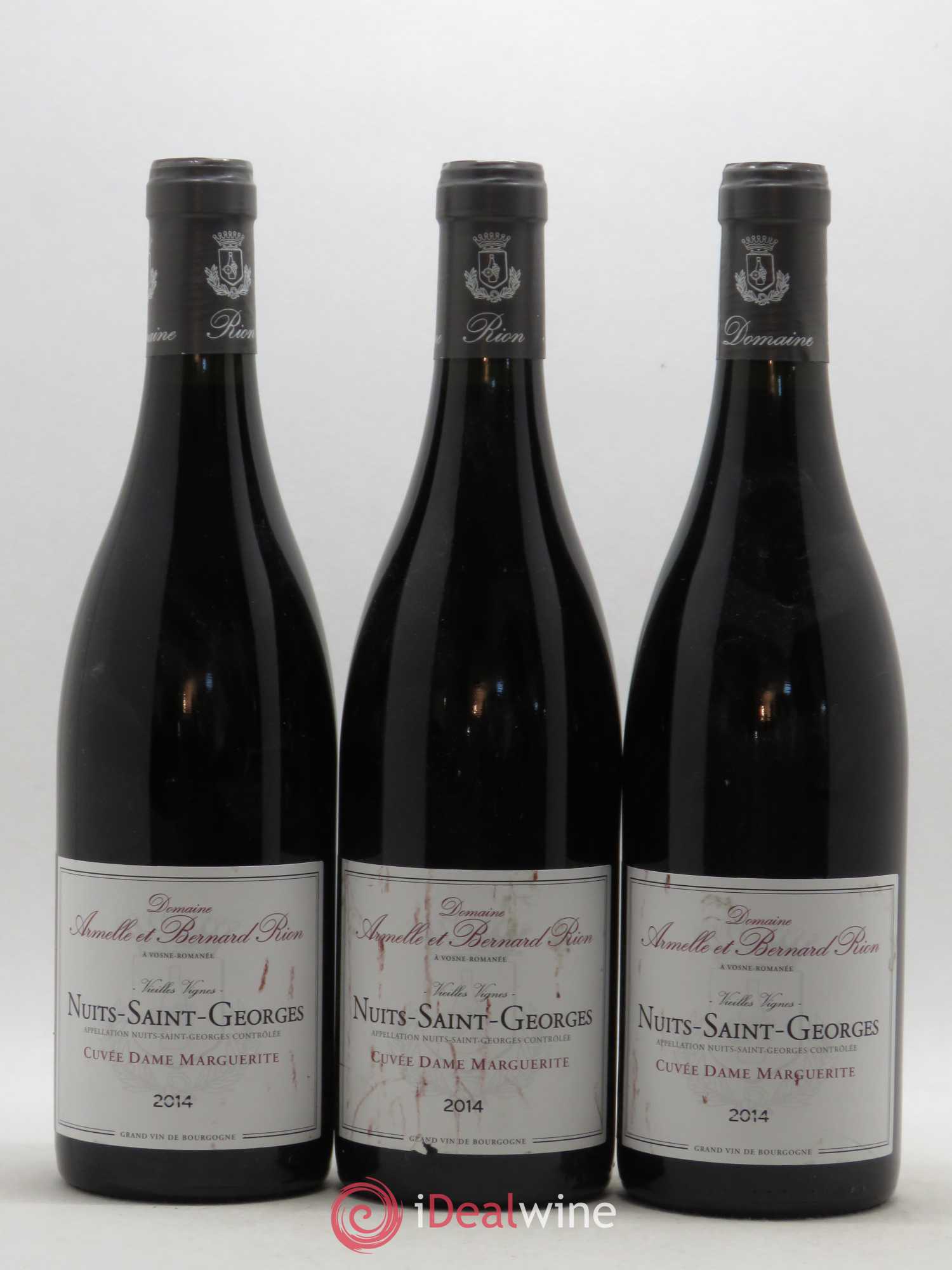 Nuits-Saint-Georges Cuvée Dame Marguerite Vieille Vigne Domaine Rion (sans prix de réserve) 2014 - Posten von 3 Flaschen - 0