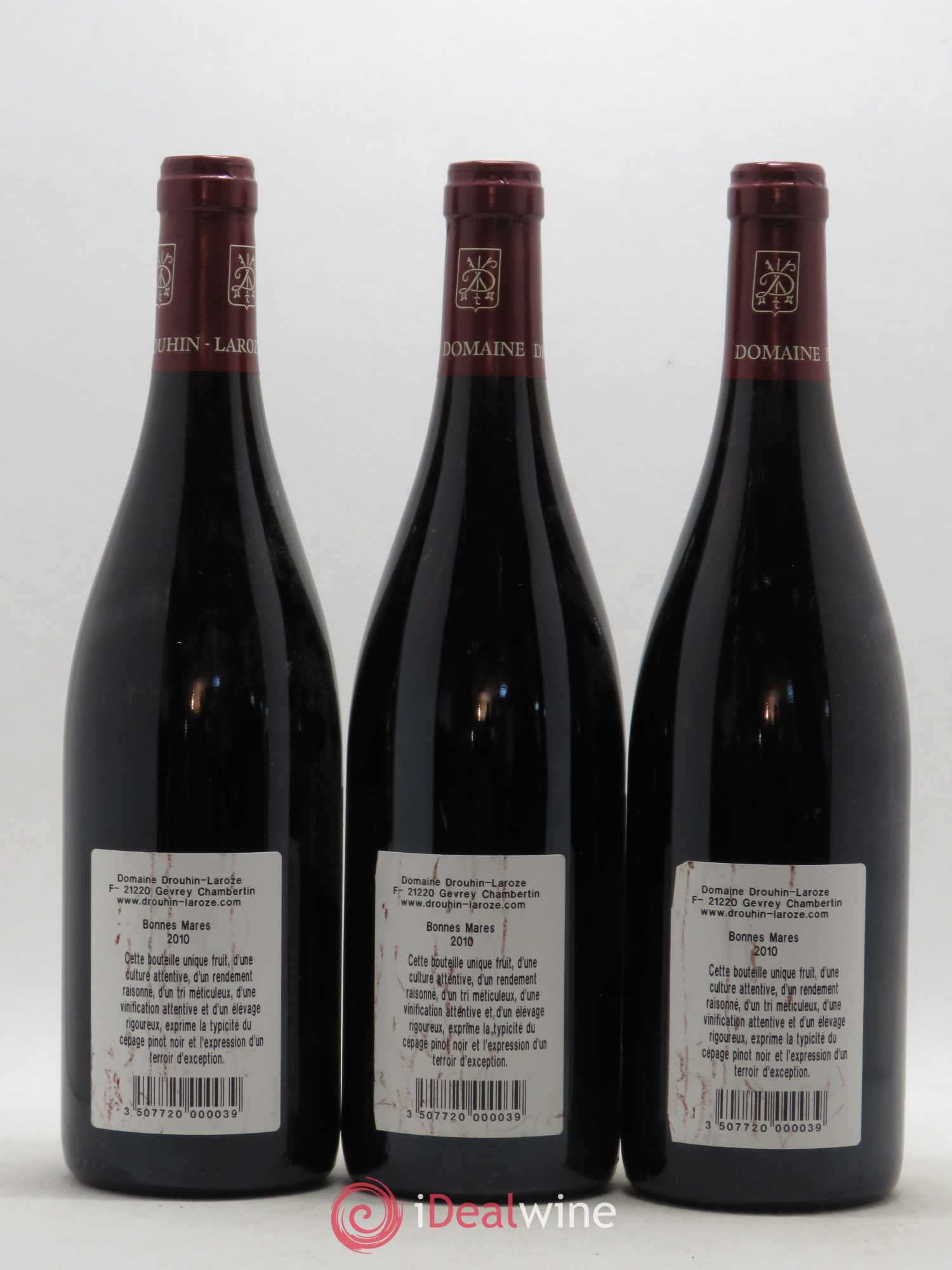 Bonnes-Mares Grand Cru Domaine Drouhin-Laroze 2010 - Lot de 3 bouteilles - 1