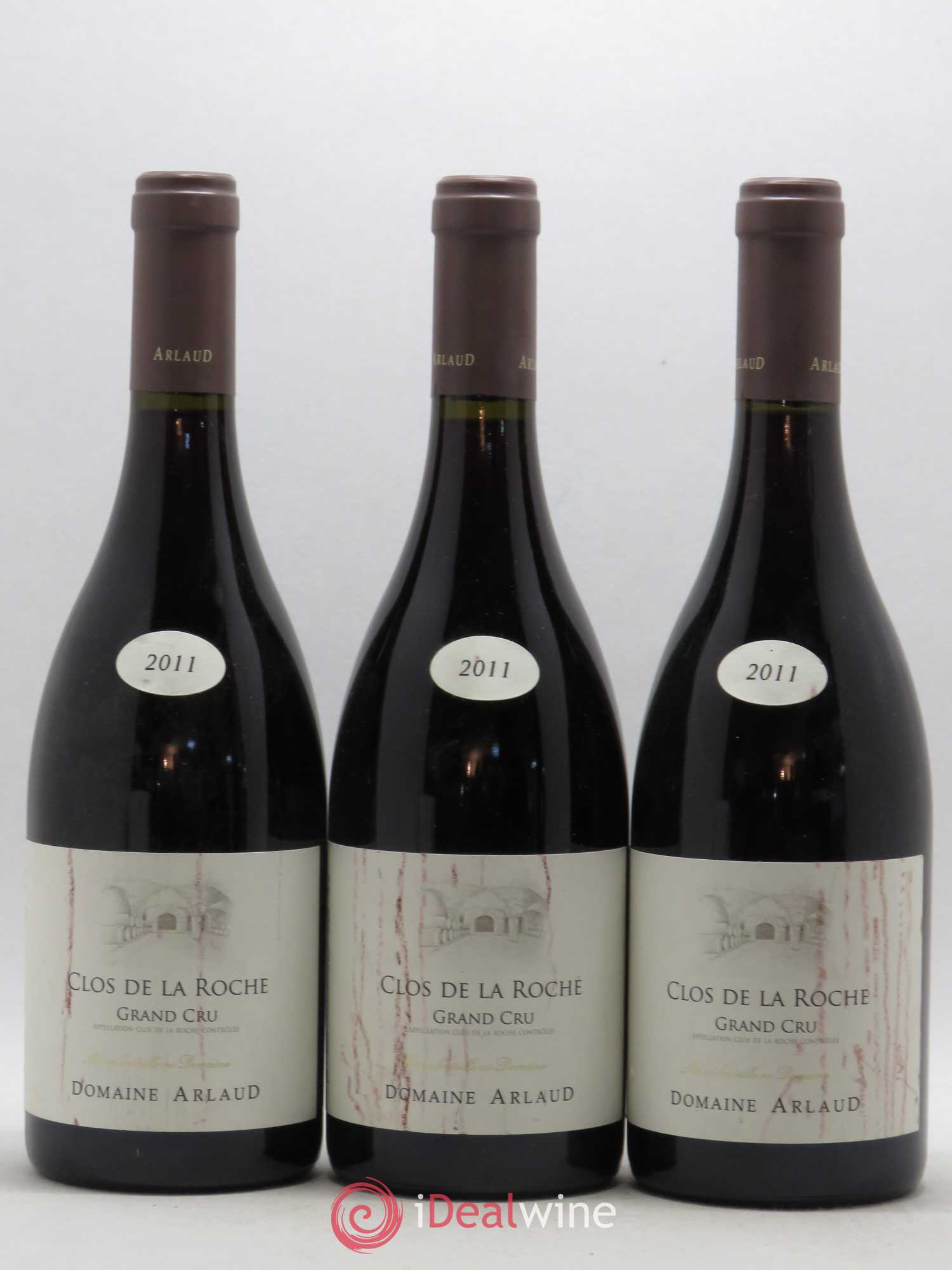 Clos de la Roche Grand Cru Arlaud (sans prix de réserve) 2011 - Lot de 3 bouteilles - 0