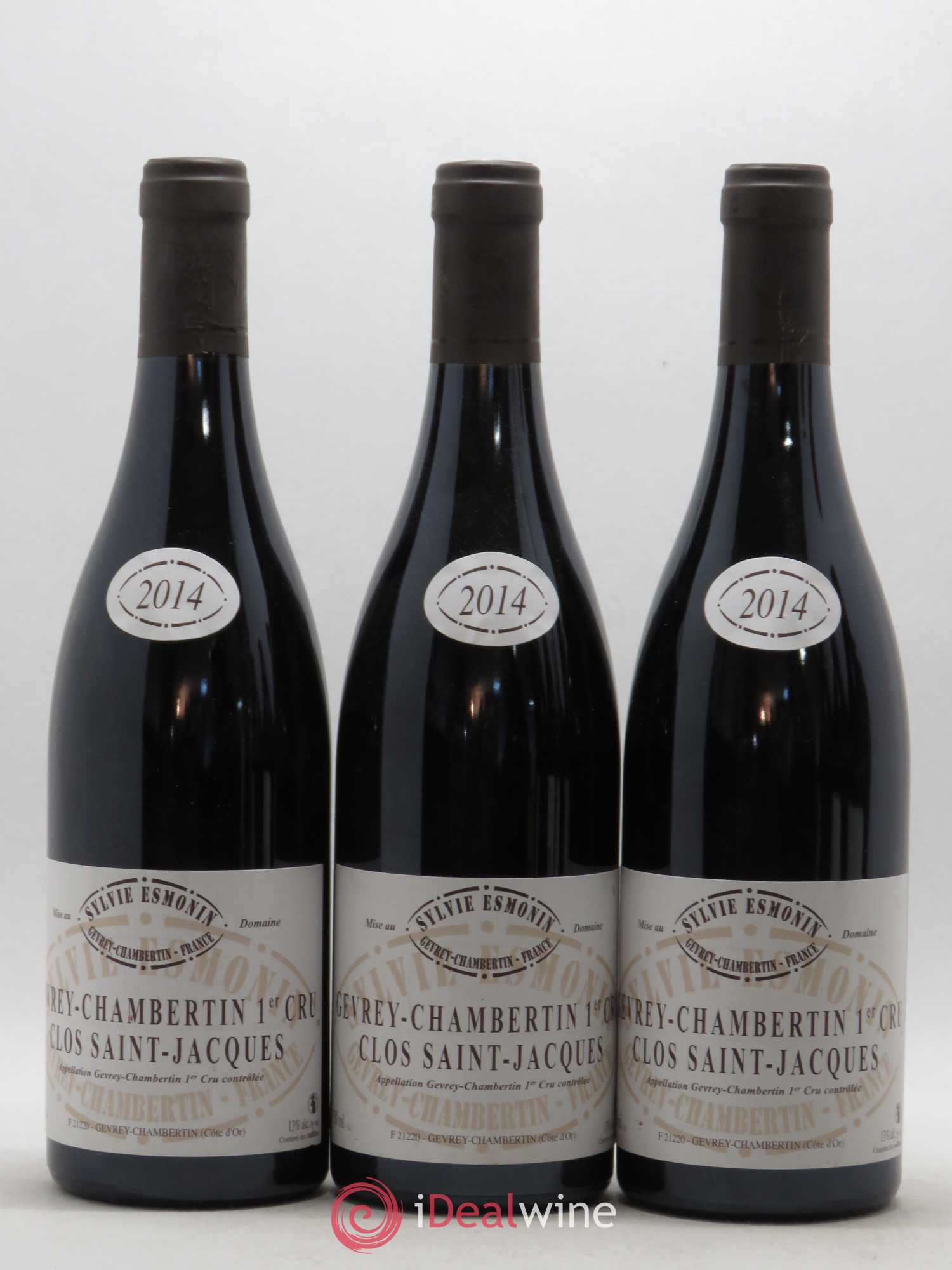 Gevrey-Chambertin 1er Cru Clos Saint Jacques Sylvie Esmonin 2014 - Lot de 3 bouteilles - 0