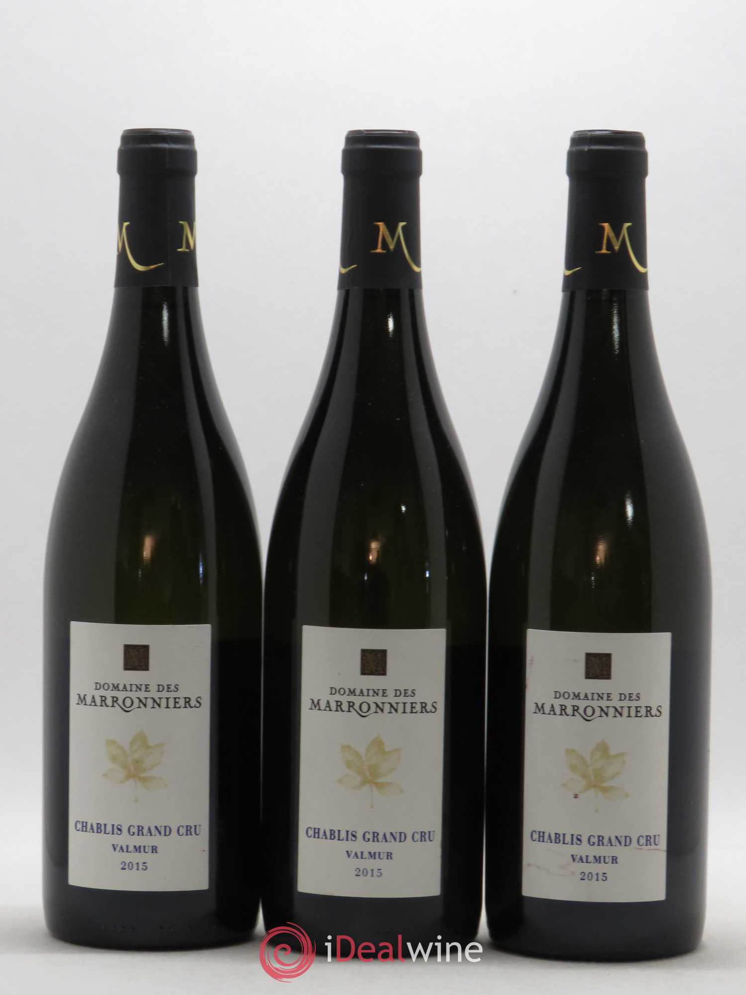 Chablis Grand Cru Valmur Domaine Des Marronniers (sans prix de réserve) 2015 - Posten von 3 Flaschen - 0