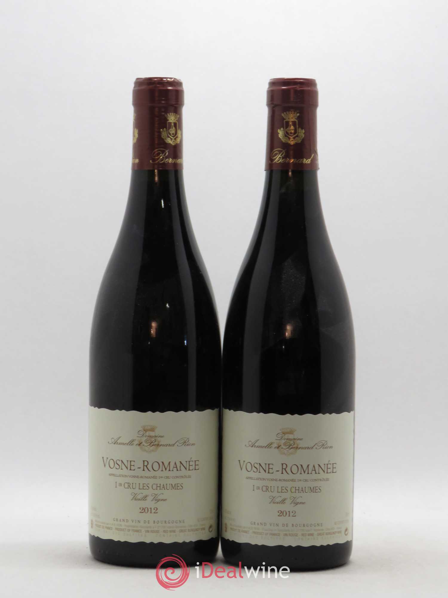 Vosne-Romanée 1er Cru Les Chaumes Vieille Vigne Domaine Rion (sans prix de réserve) 2012 - Posten von 2 Flaschen - 0