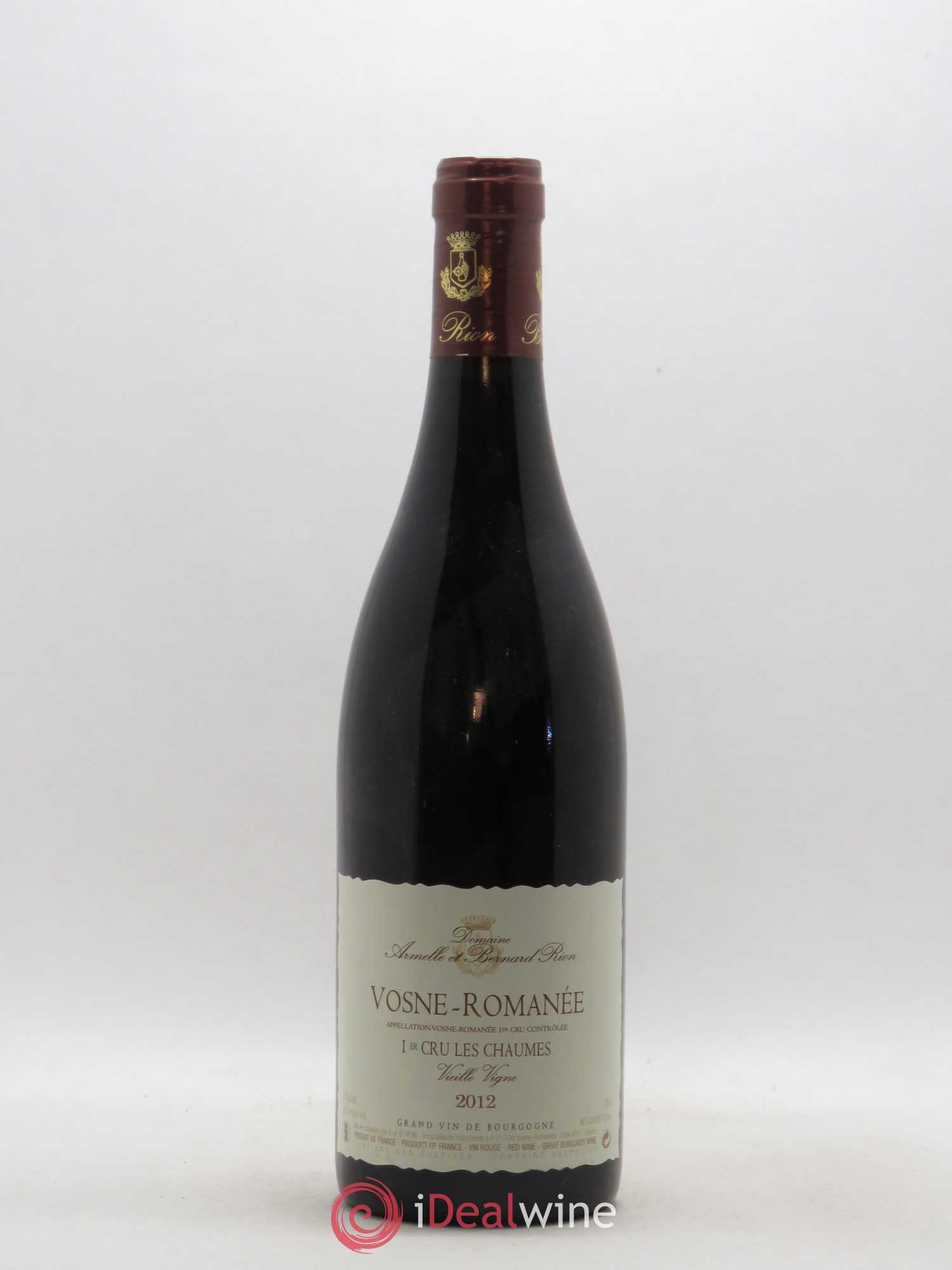 Vosne-Romanée 1er Cru Les Chaumes Vieille Vigne Domaine Rion 2012 - Posten von 1 Flasche - 0