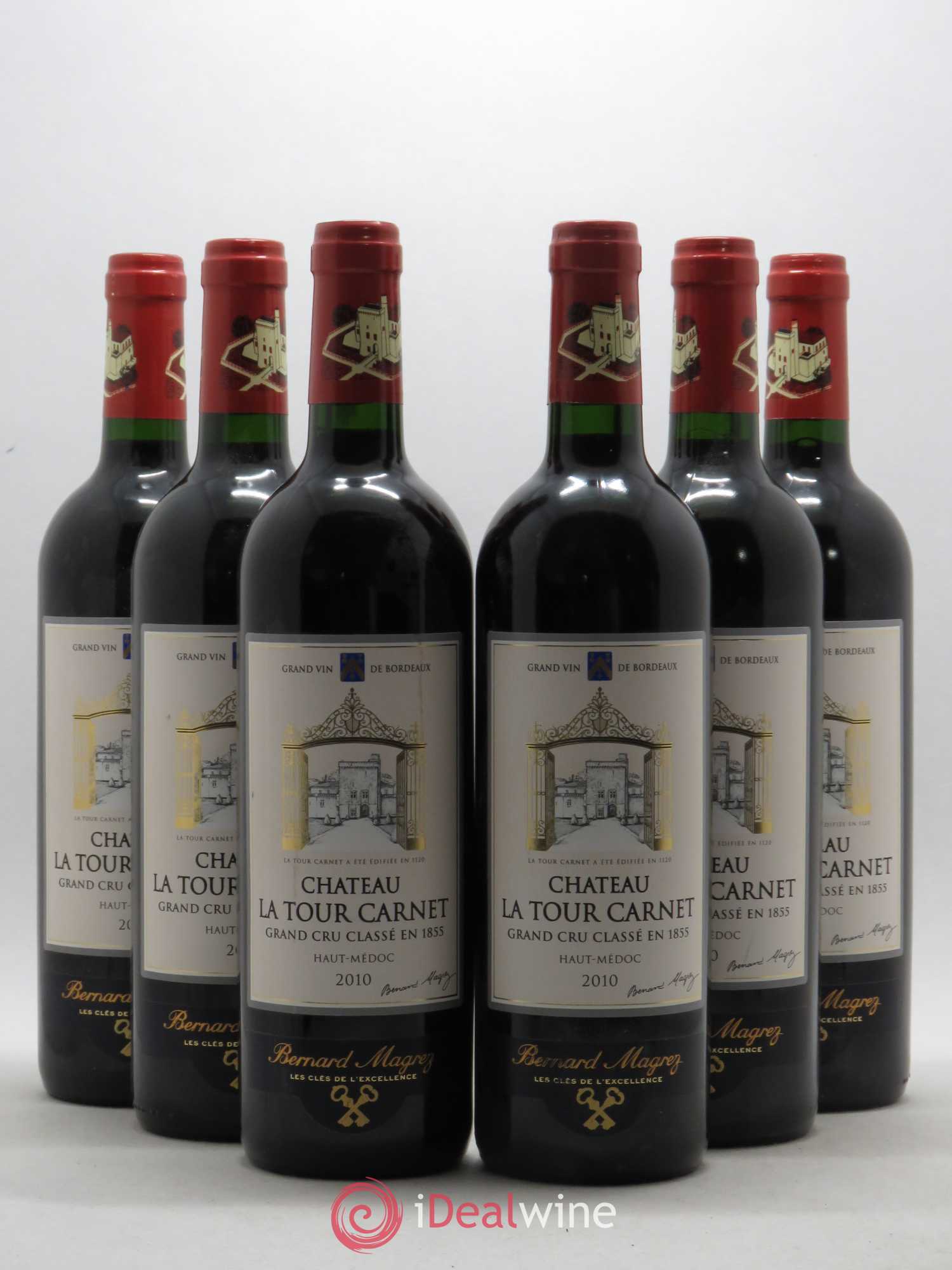 Château la Tour Carnet 4ème Grand Cru Classé 2010 - Lot de 6 bouteilles - 0